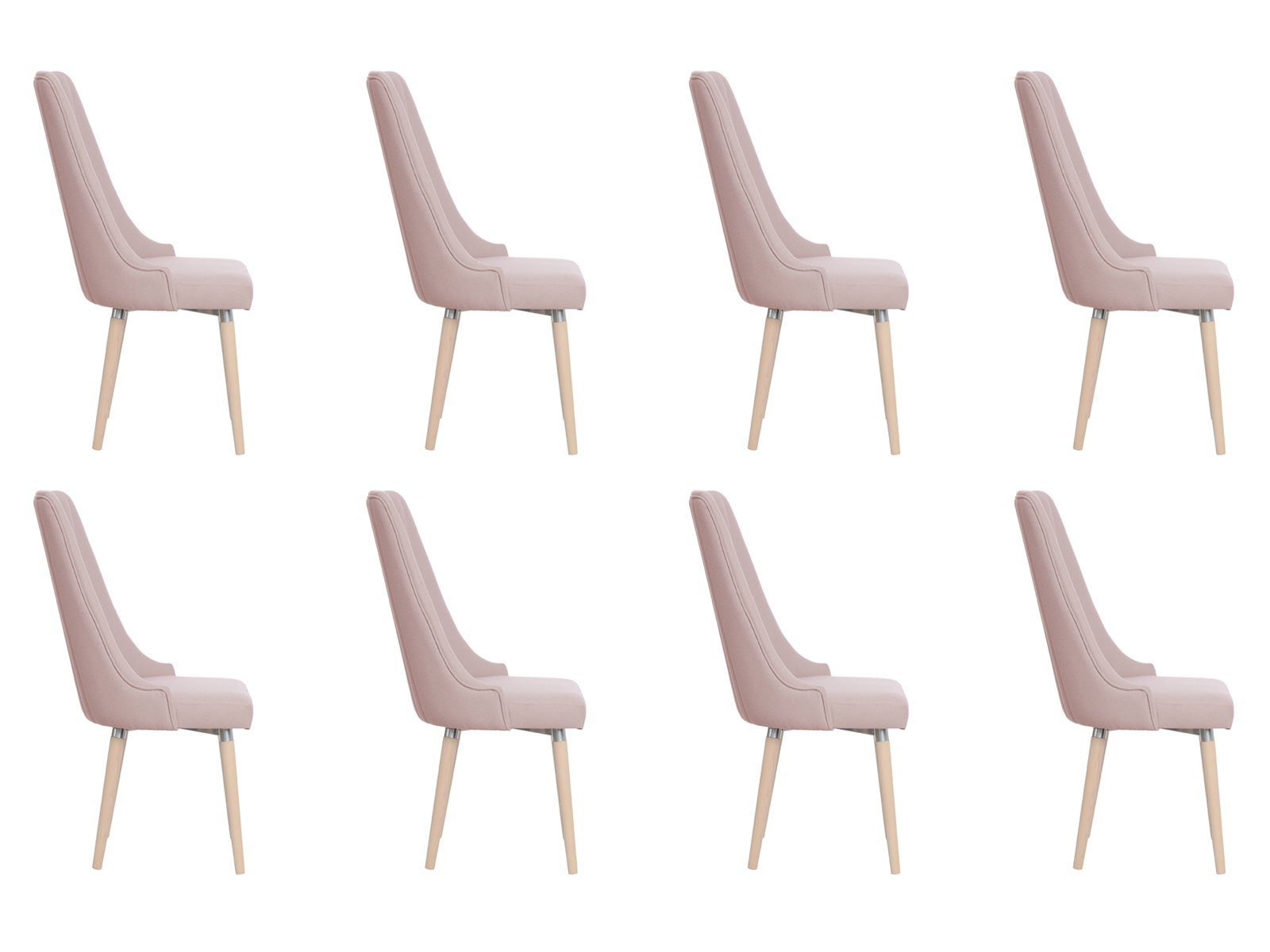 JVmoebel Stuhl, 8x Sessel Modernes Stuhl Design Neu Komplett Stühle Garnitur Set Lehn Polster