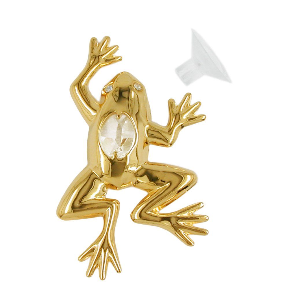 Gallay Dekoobjekt Suncatcher mm 48 Frosch mit 24-Karat-Gold-Plattierung 87 x Glas-Stein