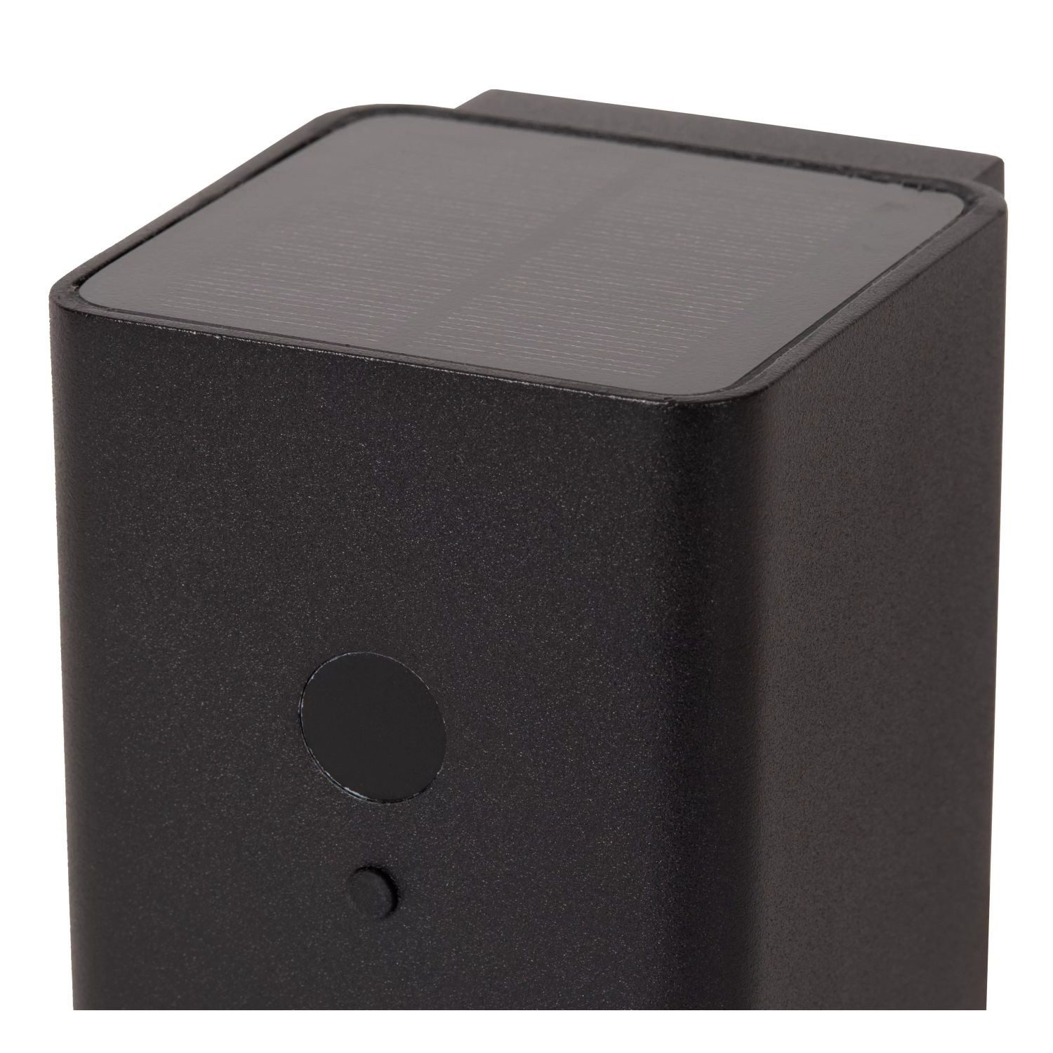 Licht-Erlebnisse Außen-Wandleuchte NAXA, LED fest integriert, Warmweiß, Solar LED Dimmer Aluminium mit Bewegungsmelder H: 10,5 cm IP54 eckig