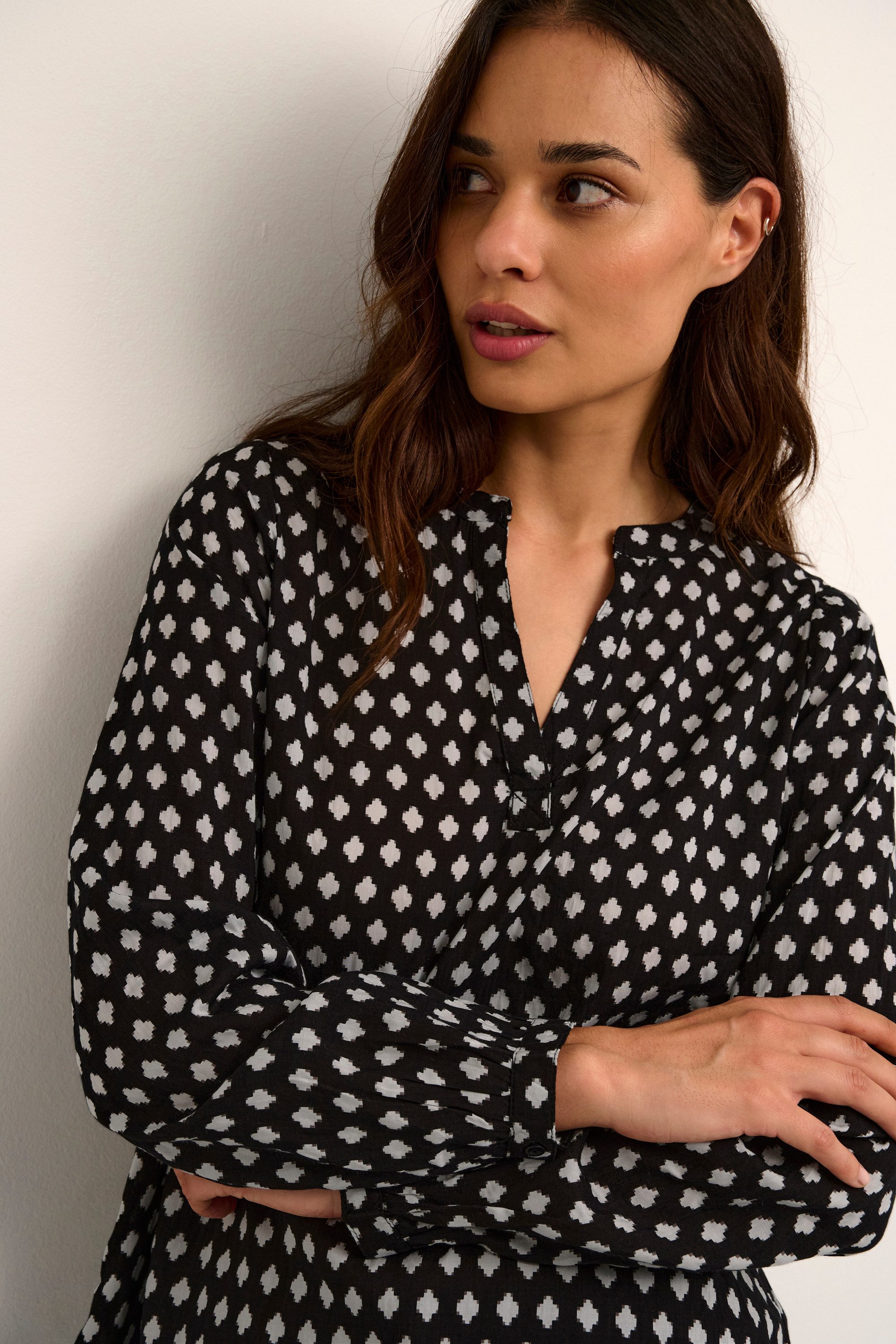 KAFFE Langarmbluse Bluse langarm KAleah