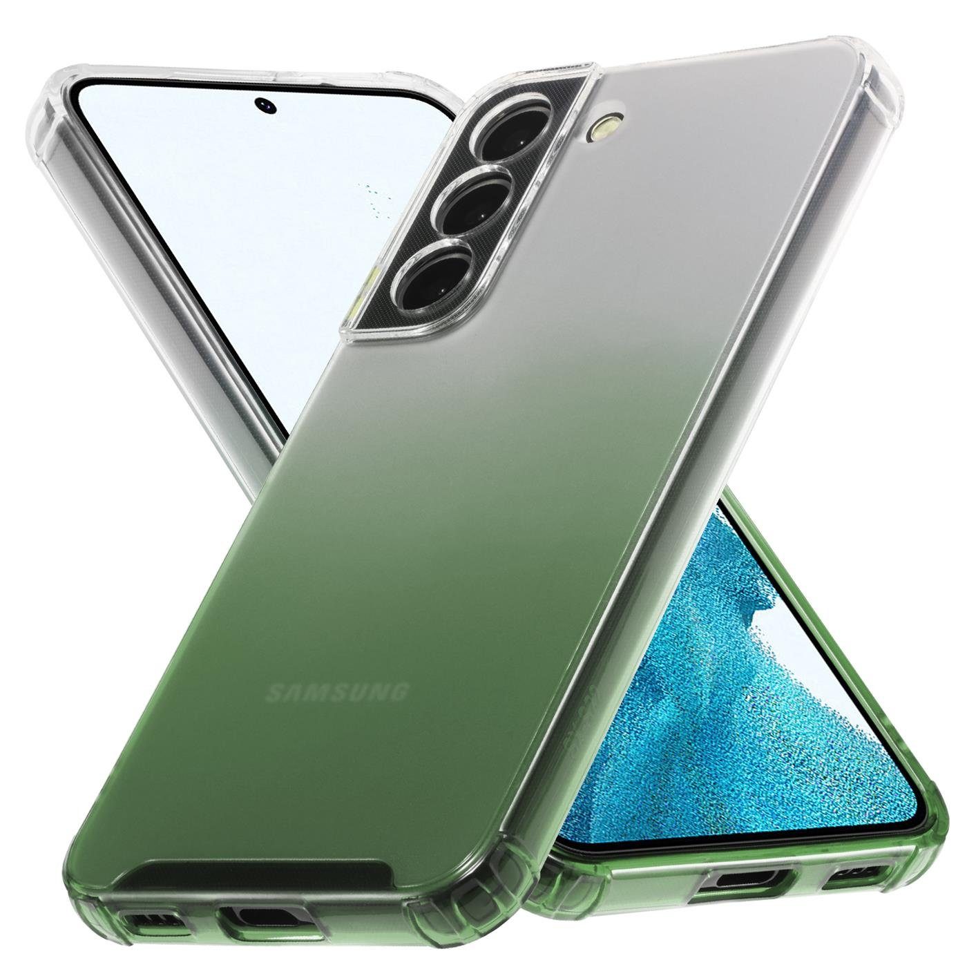 CoolGadget Handyhülle Farbverlauf Twilight Hülle für Samsung Galaxy S22 6,1 Zoll, Robust Hybrid Slim Cover Kamera Schutz Hülle für Samsung S22 5G Case