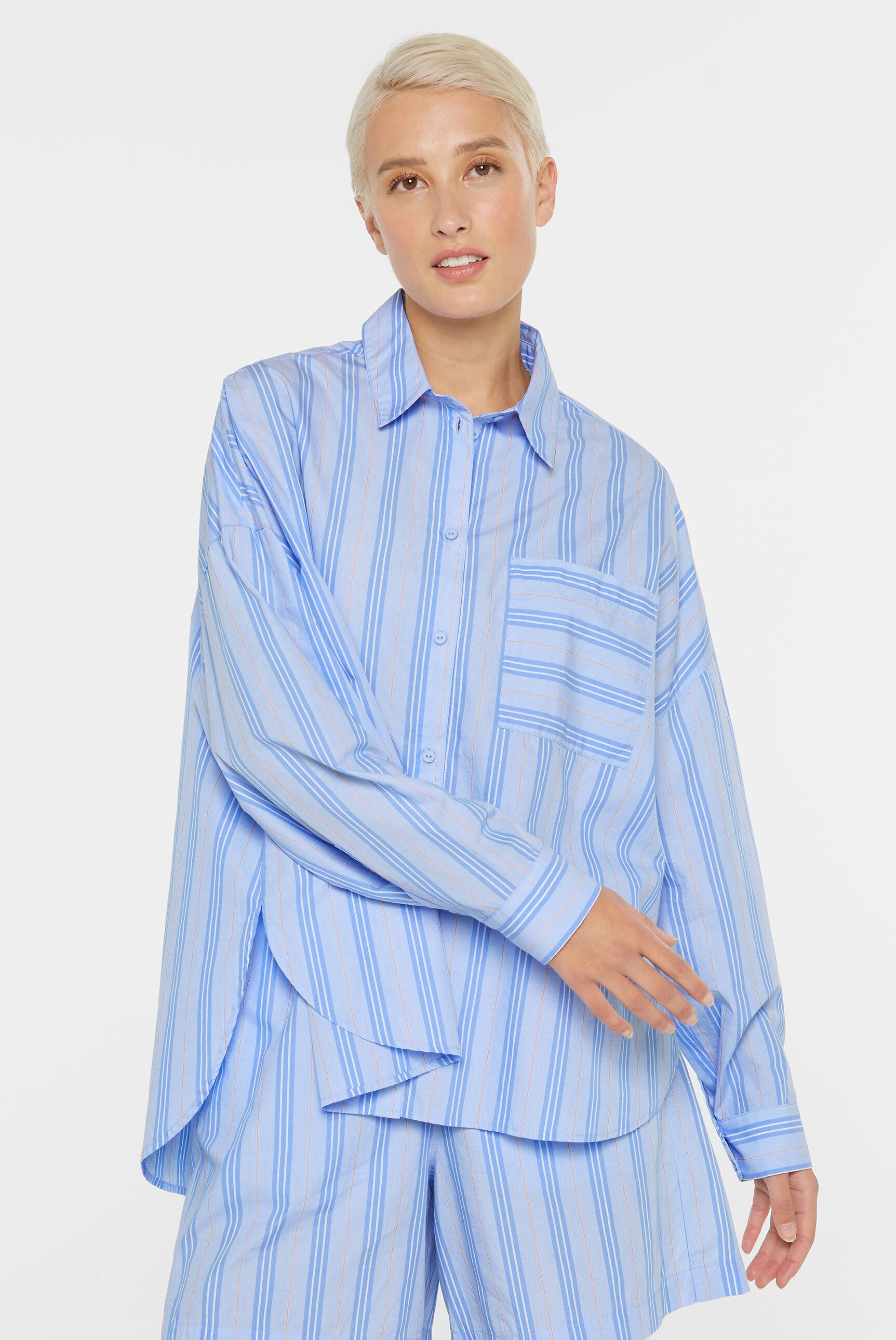 SENSES.THE LABEL Langarmbluse aus Baumwolle