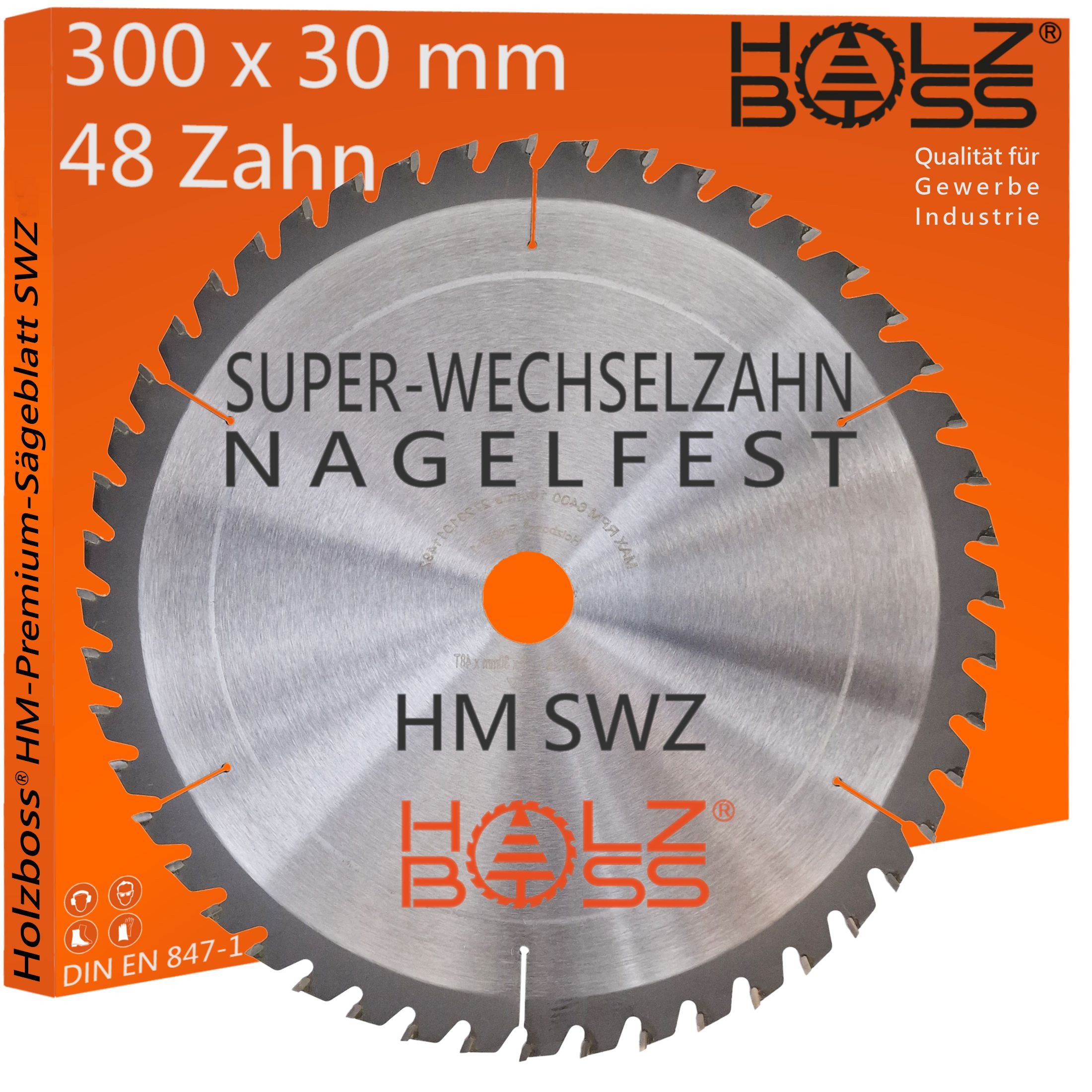 Holzboss® Sägeblatt Holzboss ® HM-Sägeblatt 300 x 30 mmØ SWZ 48 x Super-Wechselzahn