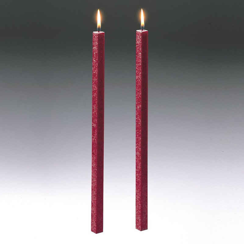 Amabiente Tafelkerze Kerze CLASSIC rubin 40cm - 2er Set