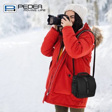 PEDEA Kameratasche ESSEX (Größe M), für Spiegelreflexkameras, mit wasserdichtem Regenschutz und Tragegurt