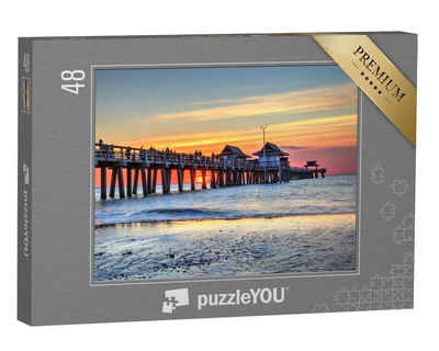 puzzleYOU Puzzle Naples Pier bei Sonnenuntergang, Florida, USA, 48 Puzzleteile, puzzleYOU-Kollektionen Italien