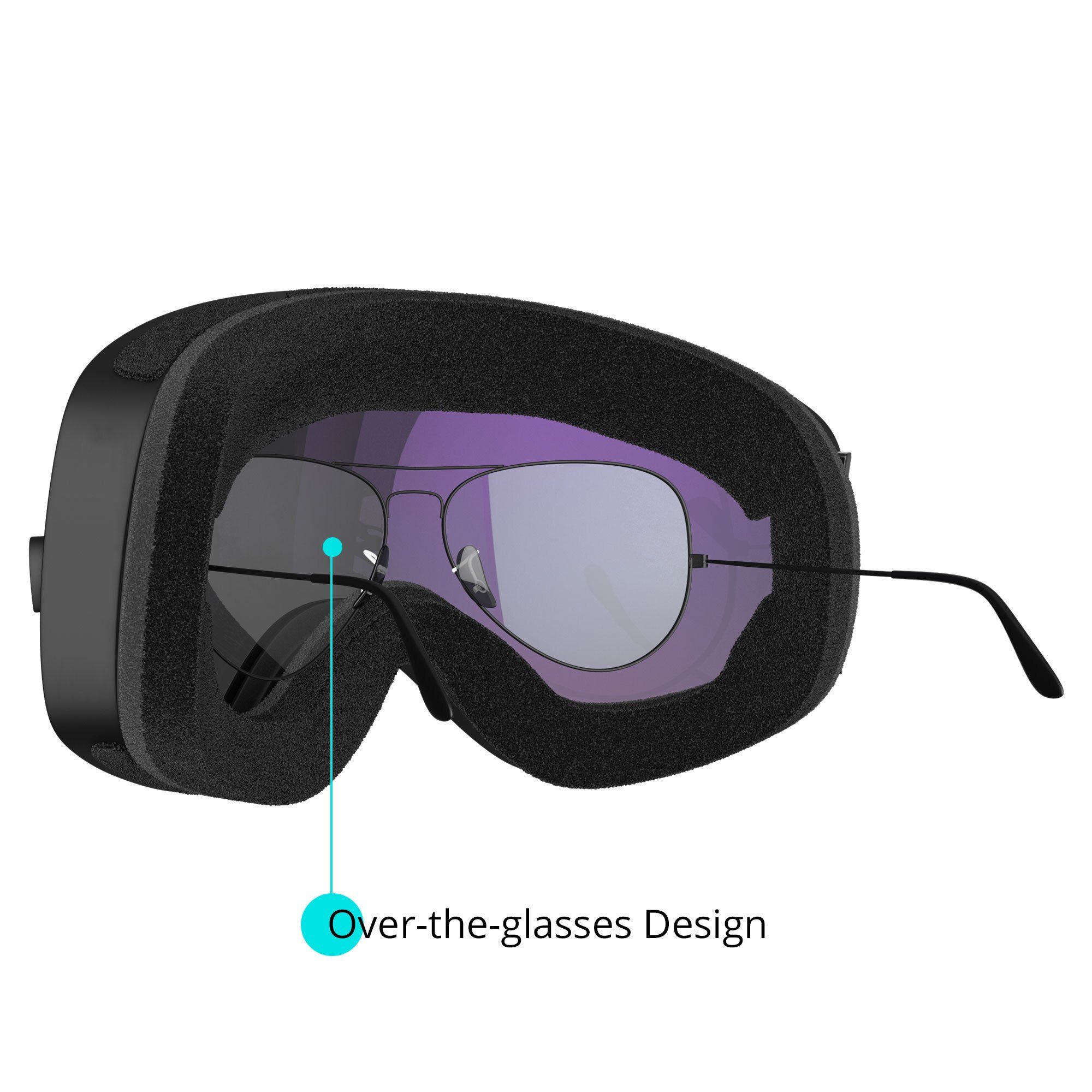 YEAZ Magnet-Wechsel-System für Skibrille silber/silber Gläser, APEX,