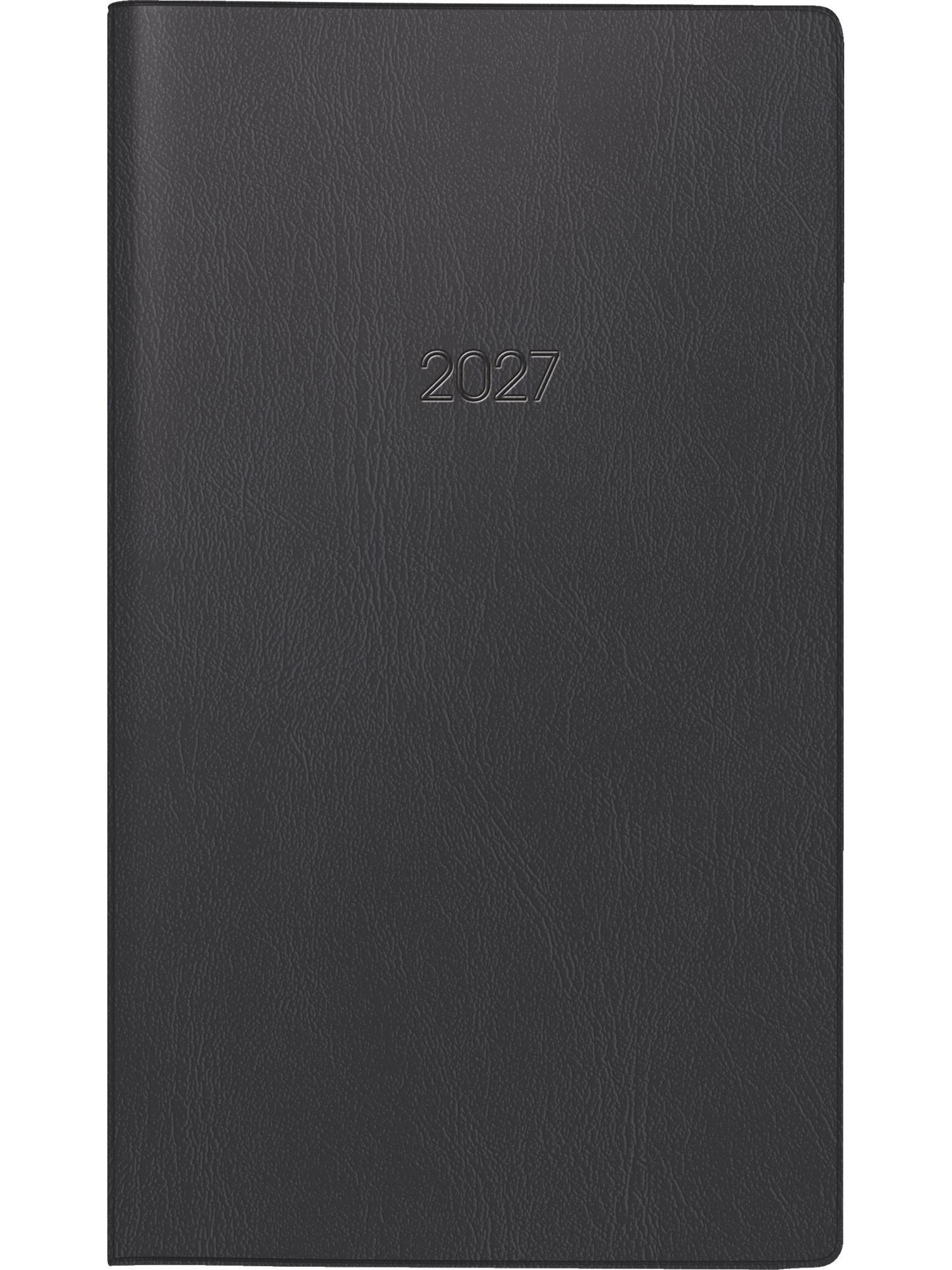 Baier & Schneider Taschenkalender Taschenkalender 2027 A6 Kunststoff schwarz