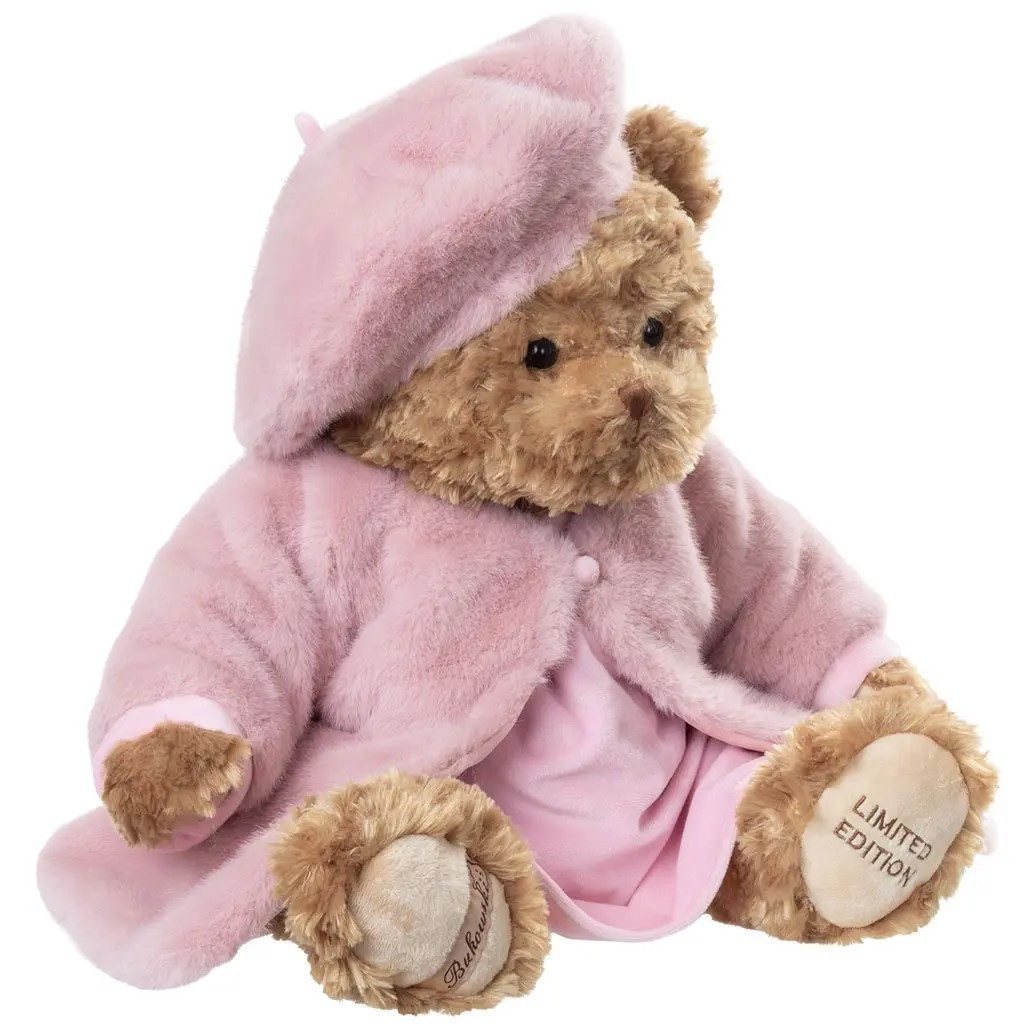 Bukowski Kuscheltier Teddybär Ewa Kathryn 50 cm braun/pink sitzend Stoffteddybär