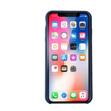 KMP Creative Lifesytle Product Handyhülle Silikon Schutzhülle für iPhone X Midnight Blue 5,8 Zoll