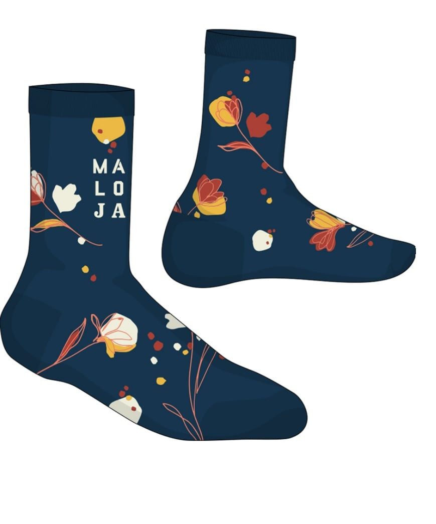 Maloja Носки Tagessocke Crew KimballM Blume (Baumwollmix) midnight Damen - 1 Paar
