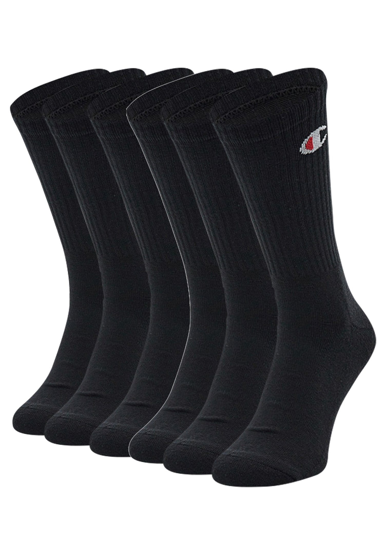 Black Socken (6-Paar) Socks Champion 6pk Crew