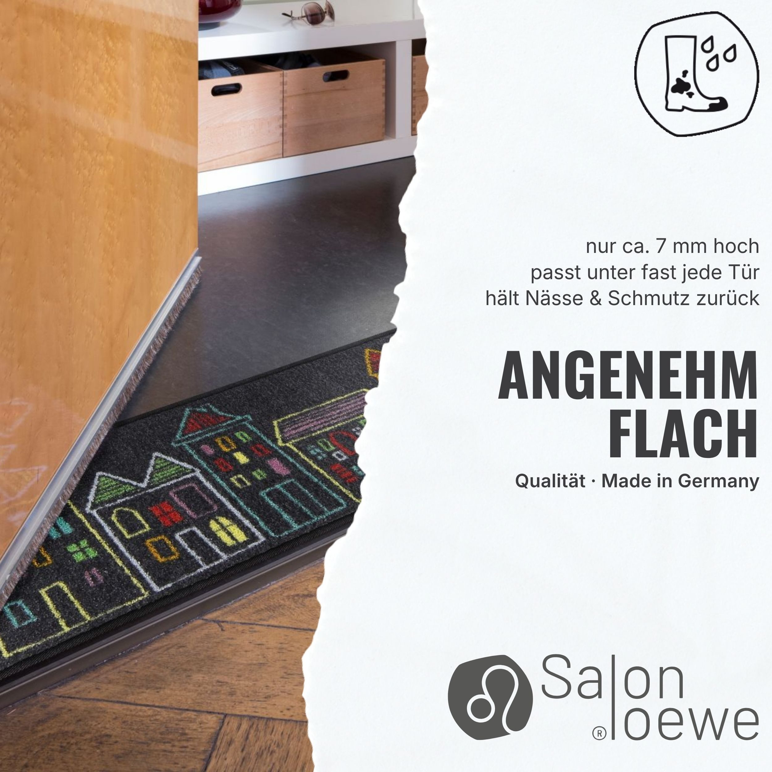 Salonloewe Läufer Fußabtreter klein 30x75 Herzbaum, Läufer Mini, Höhe: 300 mm – Bild 4 von 5