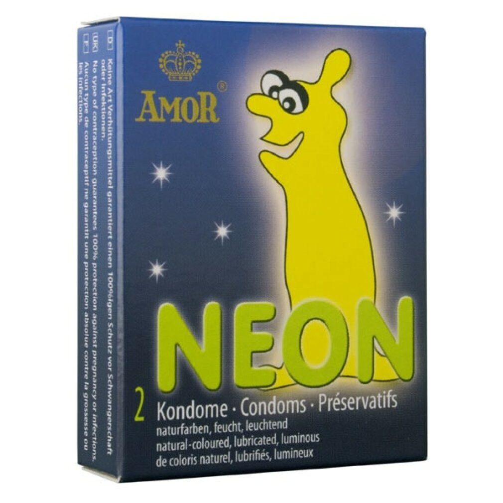 Amor Kondome Amor Neon Leuchtkondome 2 Stk. NETTO