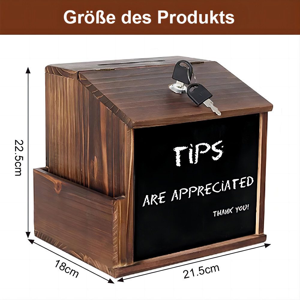 NUODWELL Aufbewahrungsbox Vorschlagsbox, Spendenbox mit Schloss, günstig online kaufen