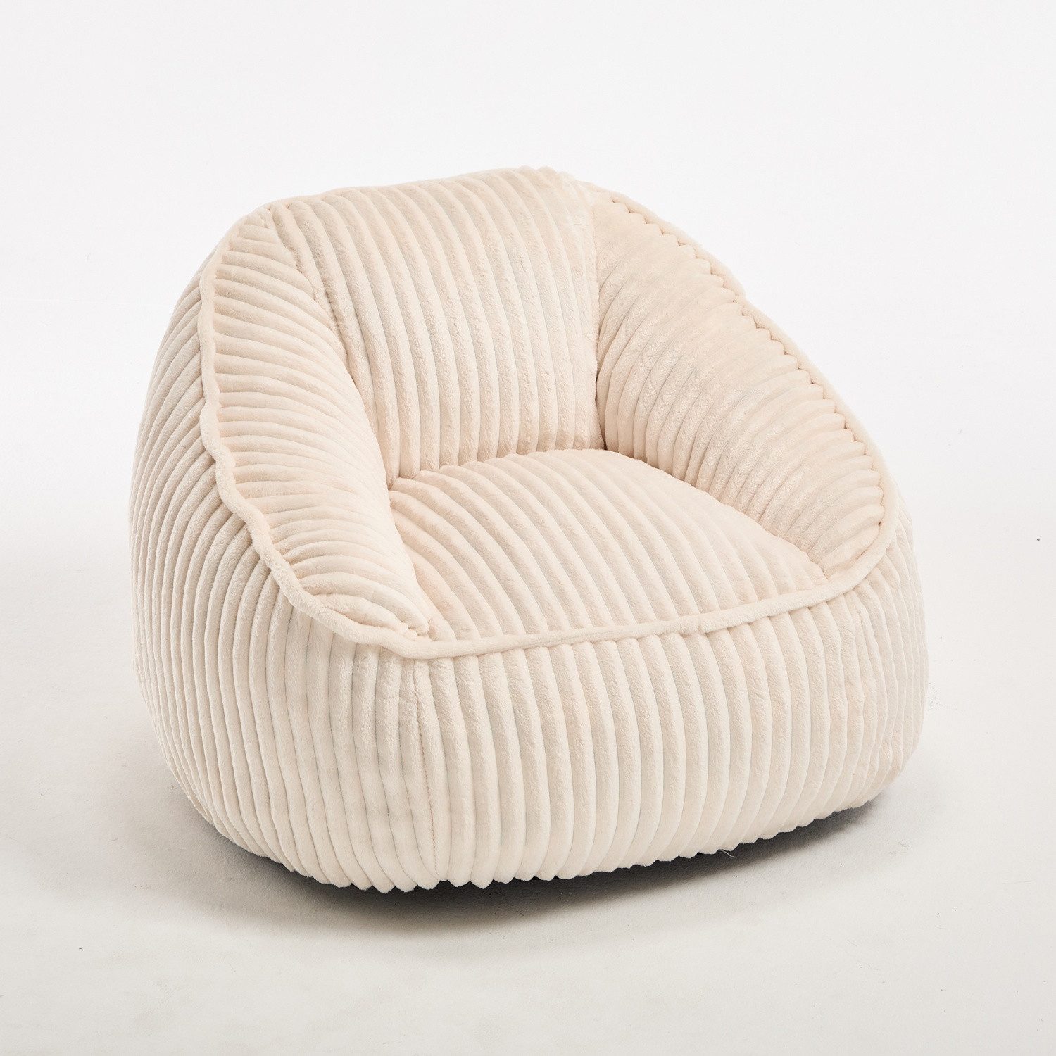 ANYSUN Sitzsack Loungesessel mit Rückenlehne, Memory-Schaum & Chenille für Erwachsene (1 Loungesessel), 92×98×73 cm, Sitzhöhe 43 cm, für Wohn-, Schlaf- & Lesezimmer