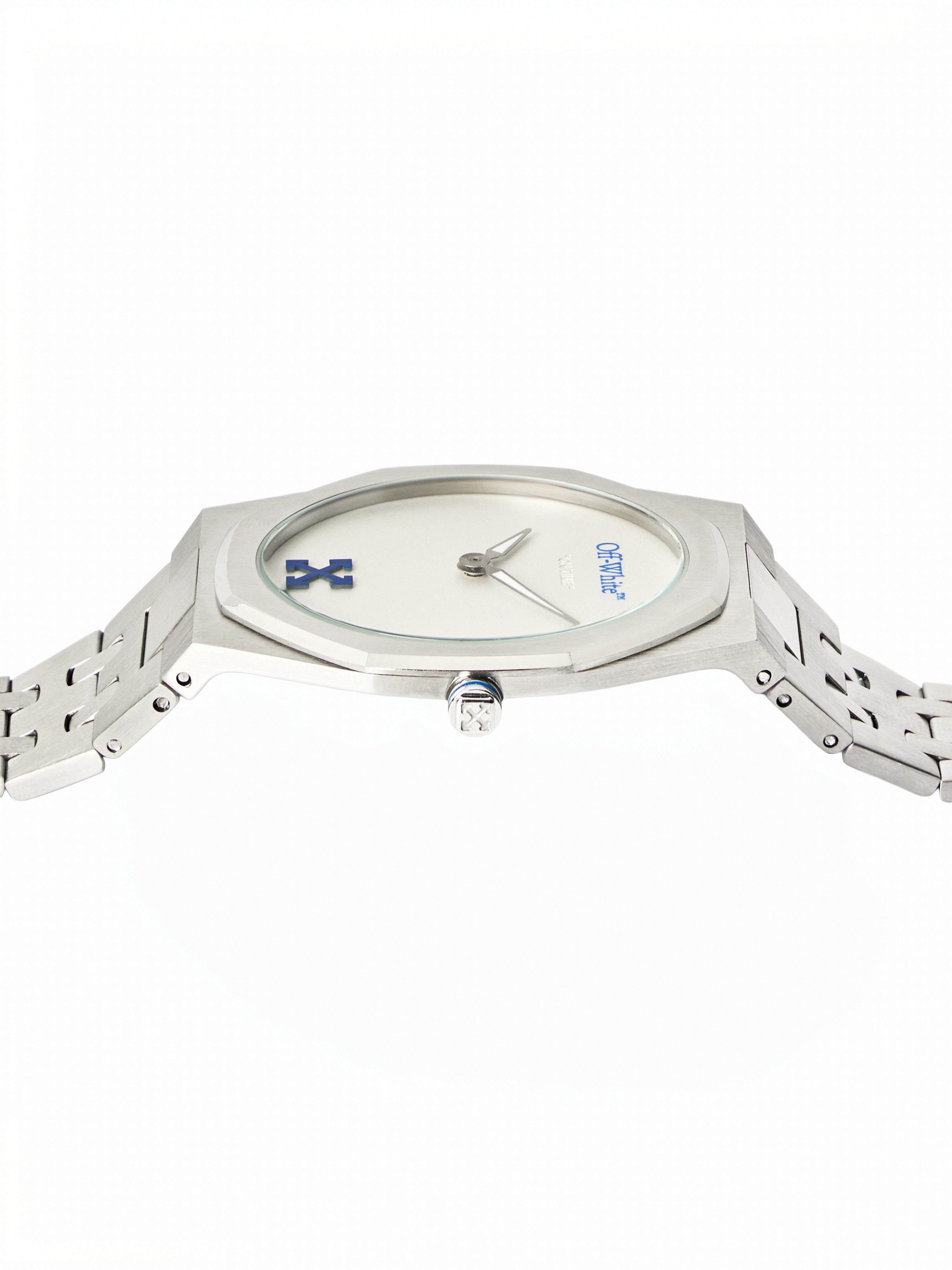 OFF-WHITE Quarzuhr ON TIME OW1G018M0015, Armbanduhr, Herrenuhr, Edelstahlarmband, analog
