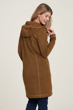 Tranquillo Langmantel Damen warmer Fleece-Mantel mit Kapuze