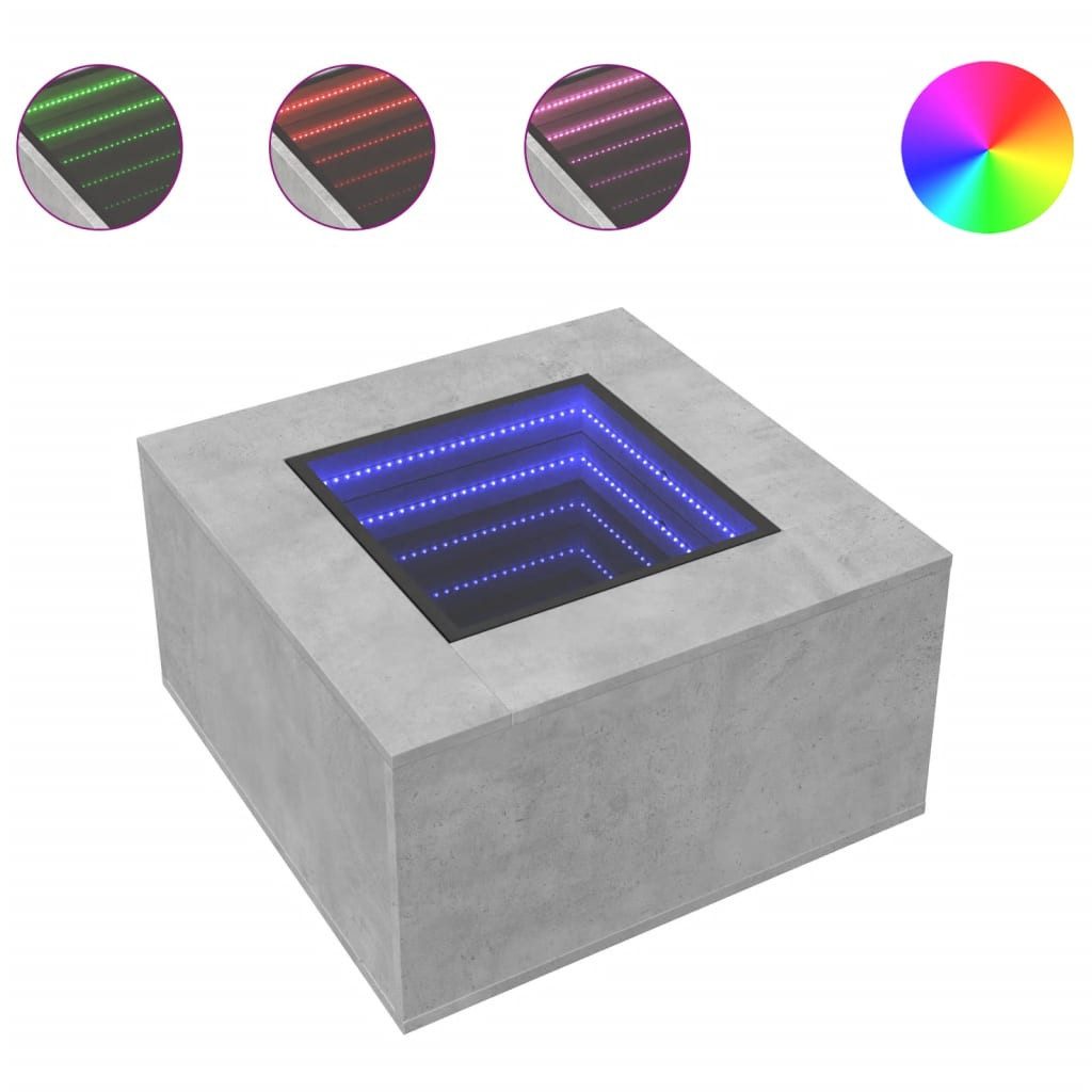 vidaXL Couchtisch LED-Couchtisch Betongrau 60x60x40 cm günstig online kaufen