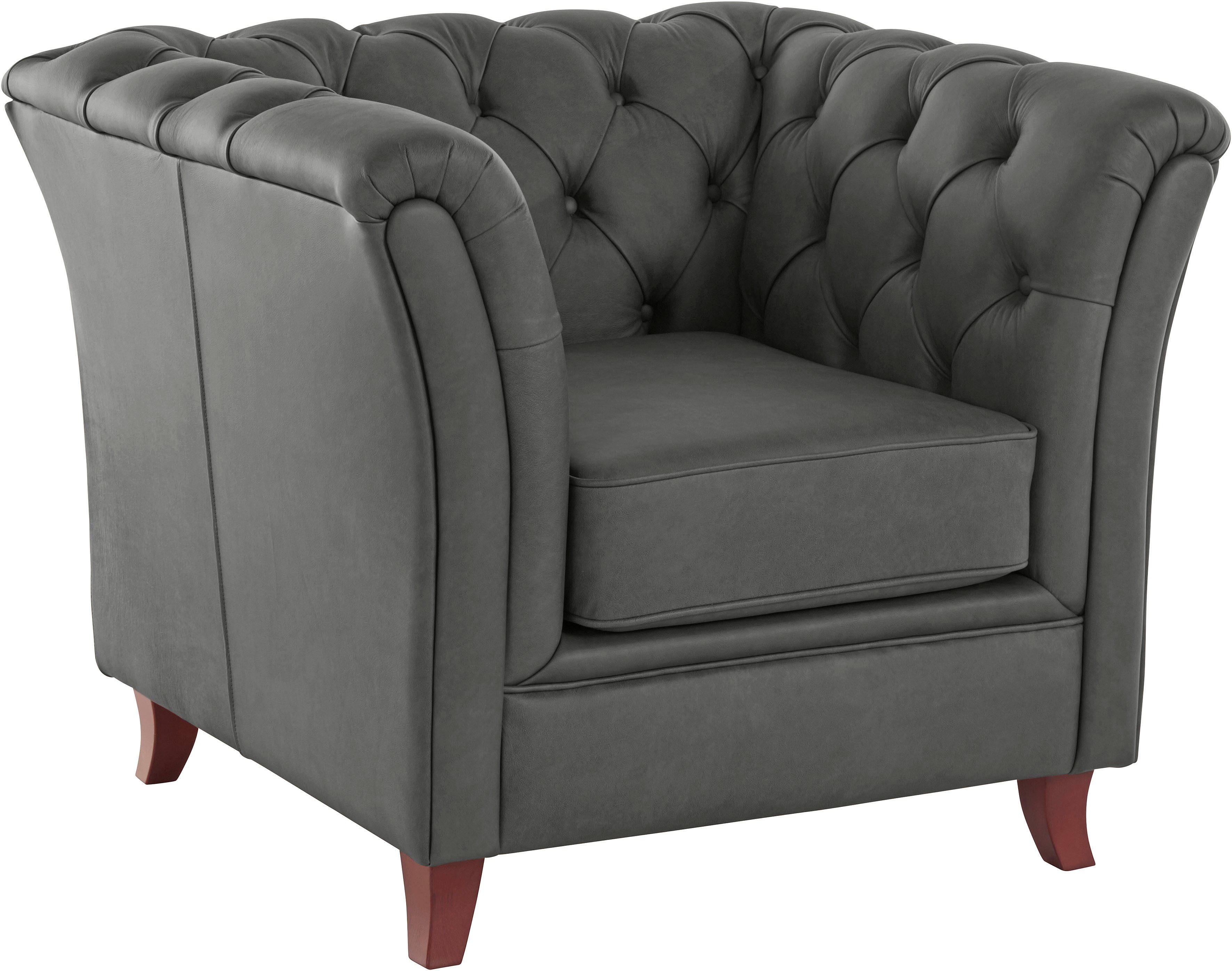 Home affaire Chesterfield-Sessel Reims Cocktailsessel, Sessel, mit echter Chesterfield-Knopfheftung, hochwertige Verarbeitung