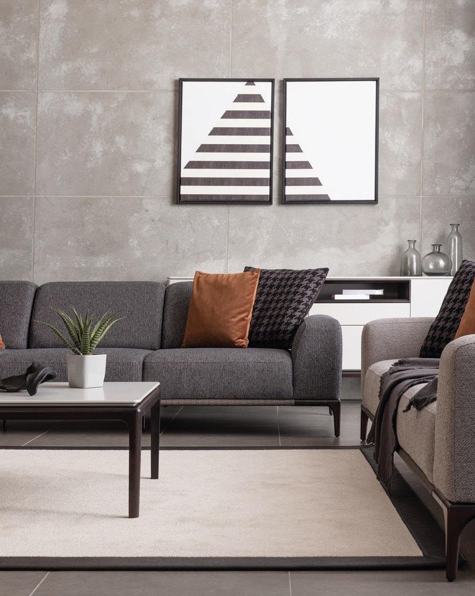 4 Luxus JVmoebel 2x Sofagarnitur Beistelltische Couchtisch Wohnzimmer Sitzer Sofa,