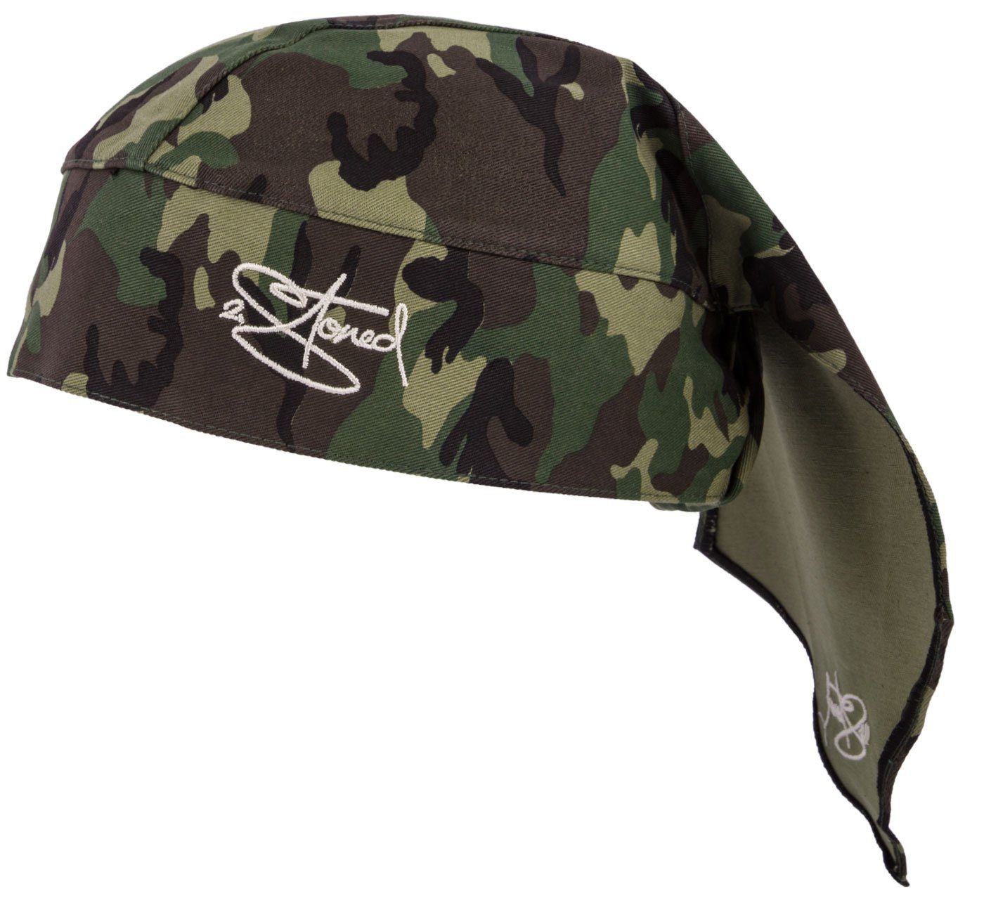 2Stoned Bandana Kopftuch Biker Cap Classic bestickt für Damen, Herren und Kinder, Einheitsgröße Camouflage