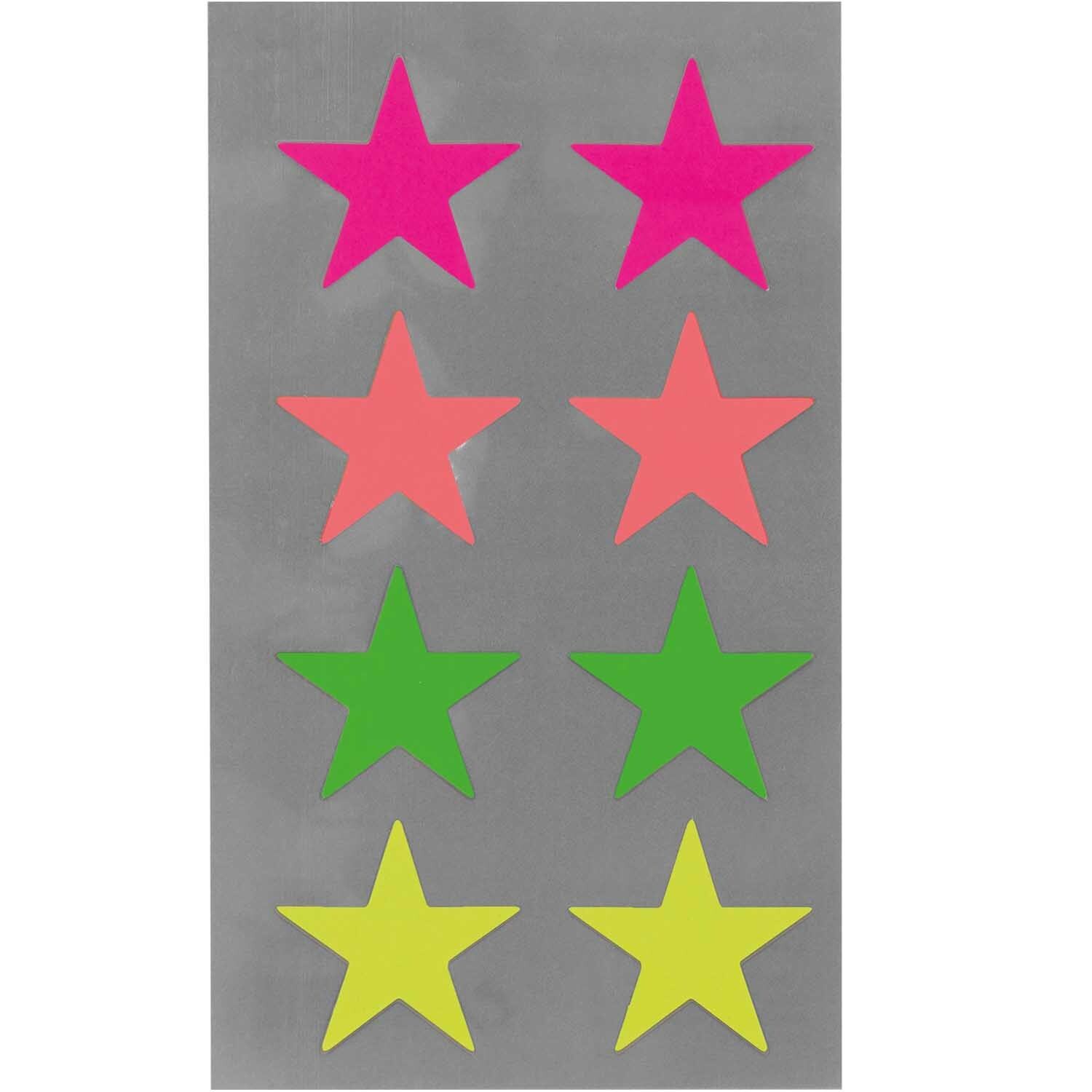 Rico Design Sticker Sticker Sterne neon 25 mm