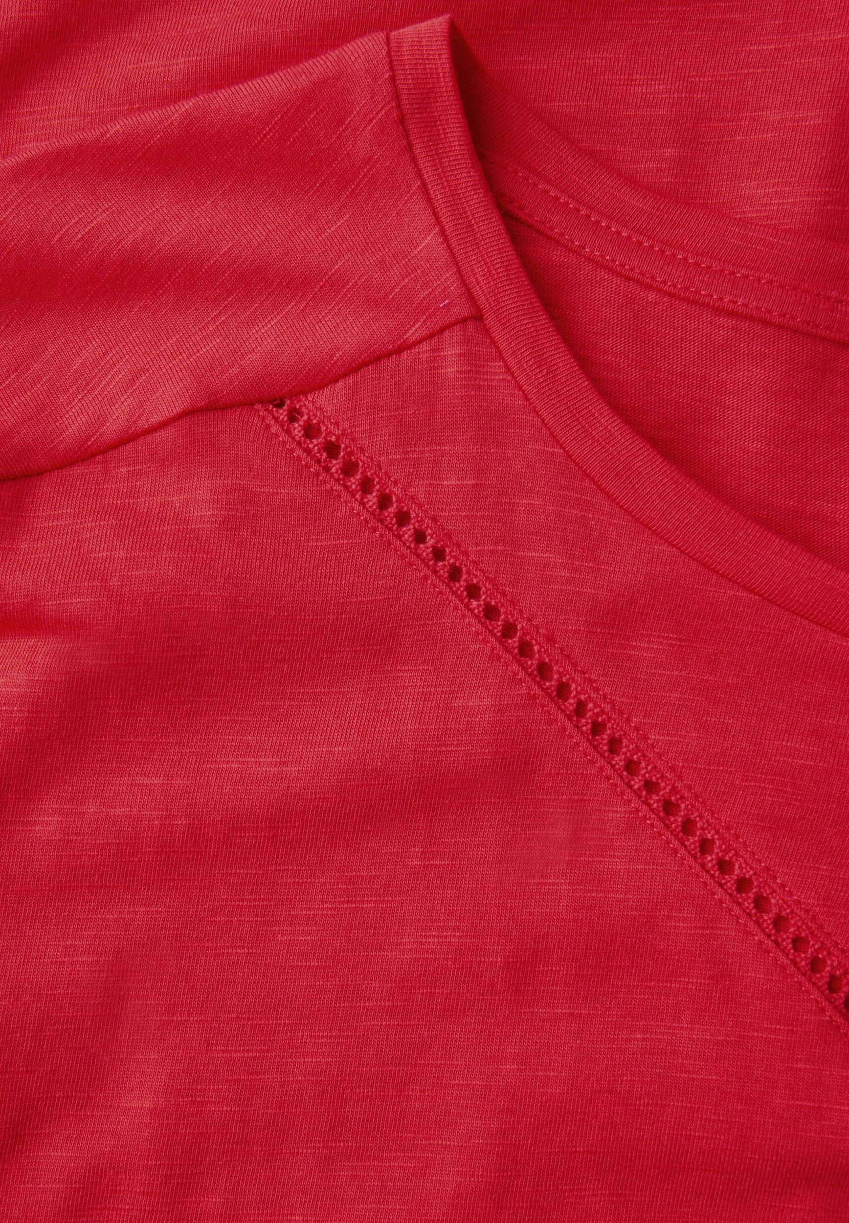STREET ONE T-Shirt – Kurzarmshirt mit U-Boot-Ausschnitt und Dropped Shoulde günstig online kaufen