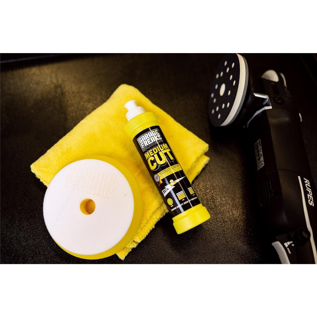 Garage Freaks Politur - Heavy Cut, Medium Cut, Finish Cut, Carnauba Versiegelung Autopolitur (3 St), Auto Polier Set