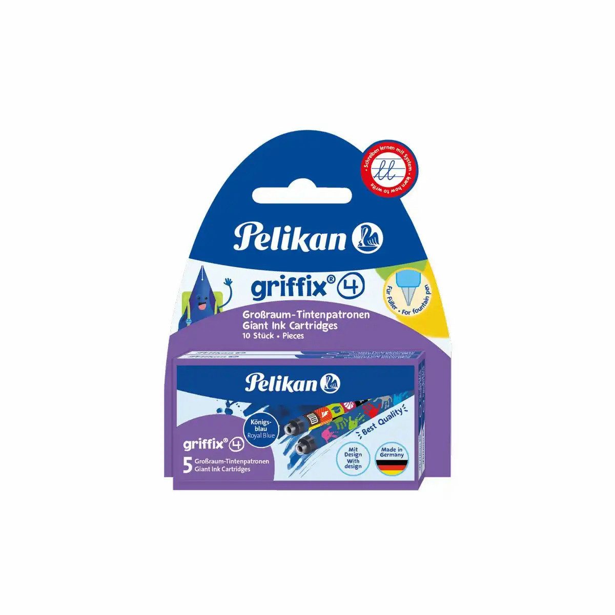 Pelikan Spiel Pelikan griffix Großraumpatronen königsblau 10 Stück (2x5) Blister