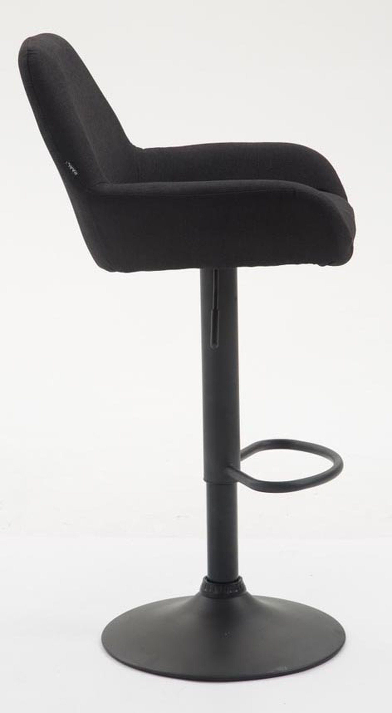 360° Sitzfläche: für Sitzfläche Gestell Schwarz - Bragnum Fußstütze (Barstuhl mit Barhocker Rückenlehne Metall drehbar), Küche & angenehmer TPFLiving Stoff und schwarz - Theke Hocker bequemer matt