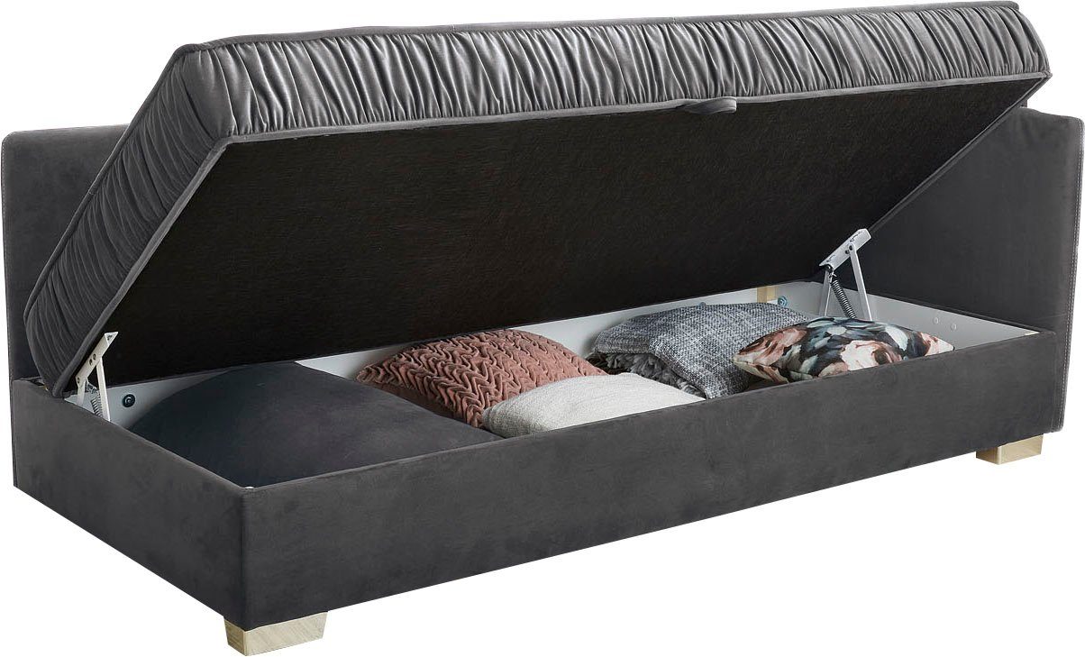 Jockenhöfer Gruppe Relaxliege Dana, B: 207 cm, Liegefl. 91x202 cm, mit Bettfunktion, Bettkasten & Zierkissen