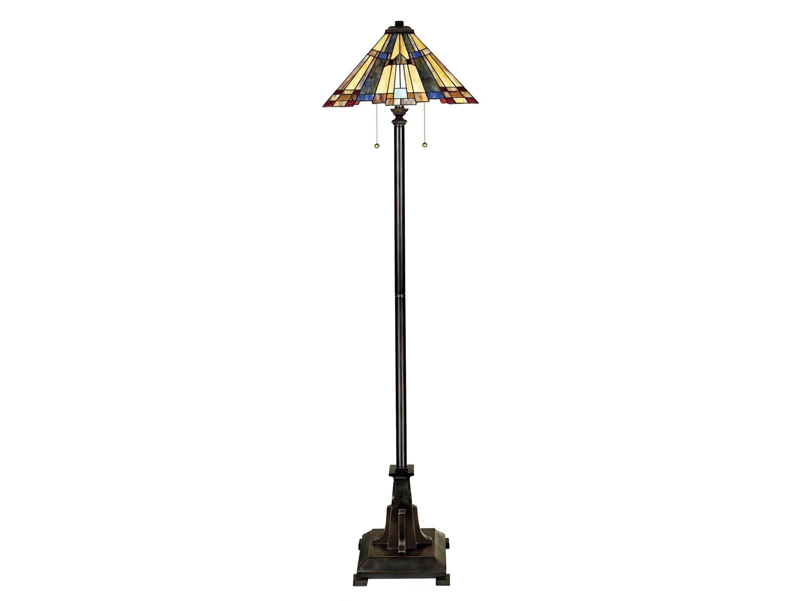 Vintage Glas-schirm dimmbar wechselbar, 158cm Stehlampe, ausgefallene LED bunt, Ecke Tiffany meineWunschleuchte Höhe warmweiß, LED