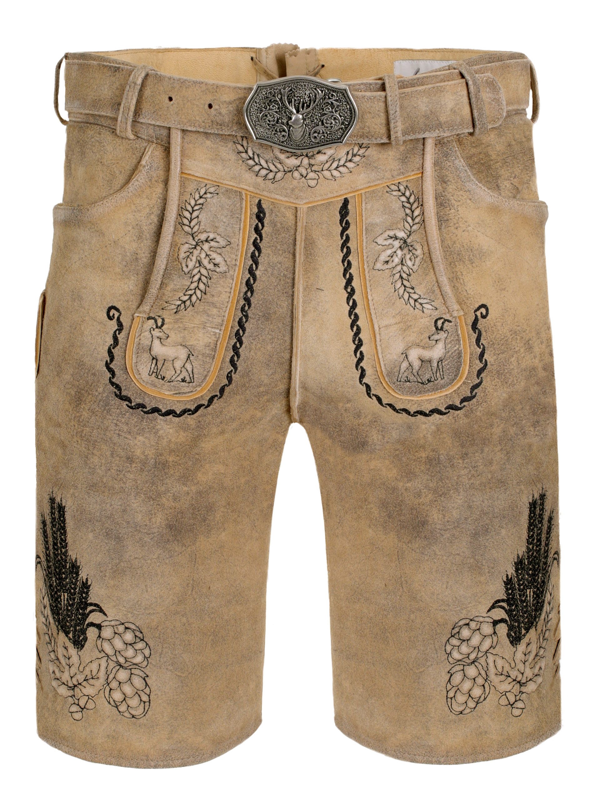 Trachtenlederhose Trachtenlederhose kurz Eberhard sand
