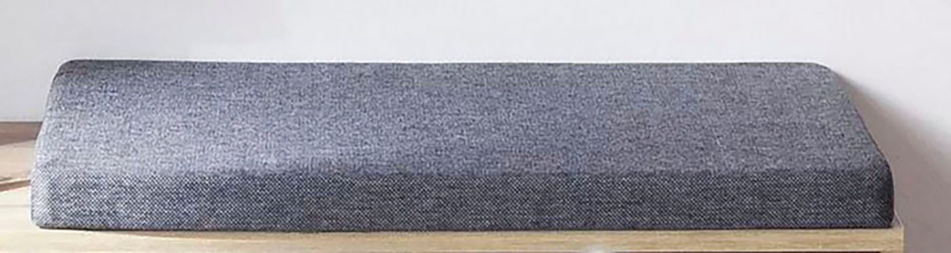 Home affaire Bankauflage Avena, (1 St), graues Sitzkissen, 49 x 32 cm, eckig,Bezug: 100 % Polypropylen