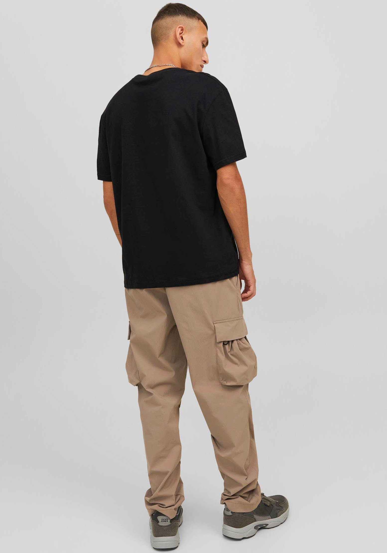 NOOS & TWILL TEE Rundhalsshirt JCOCLASSIC NECK23 Jack Jones SS CREW black