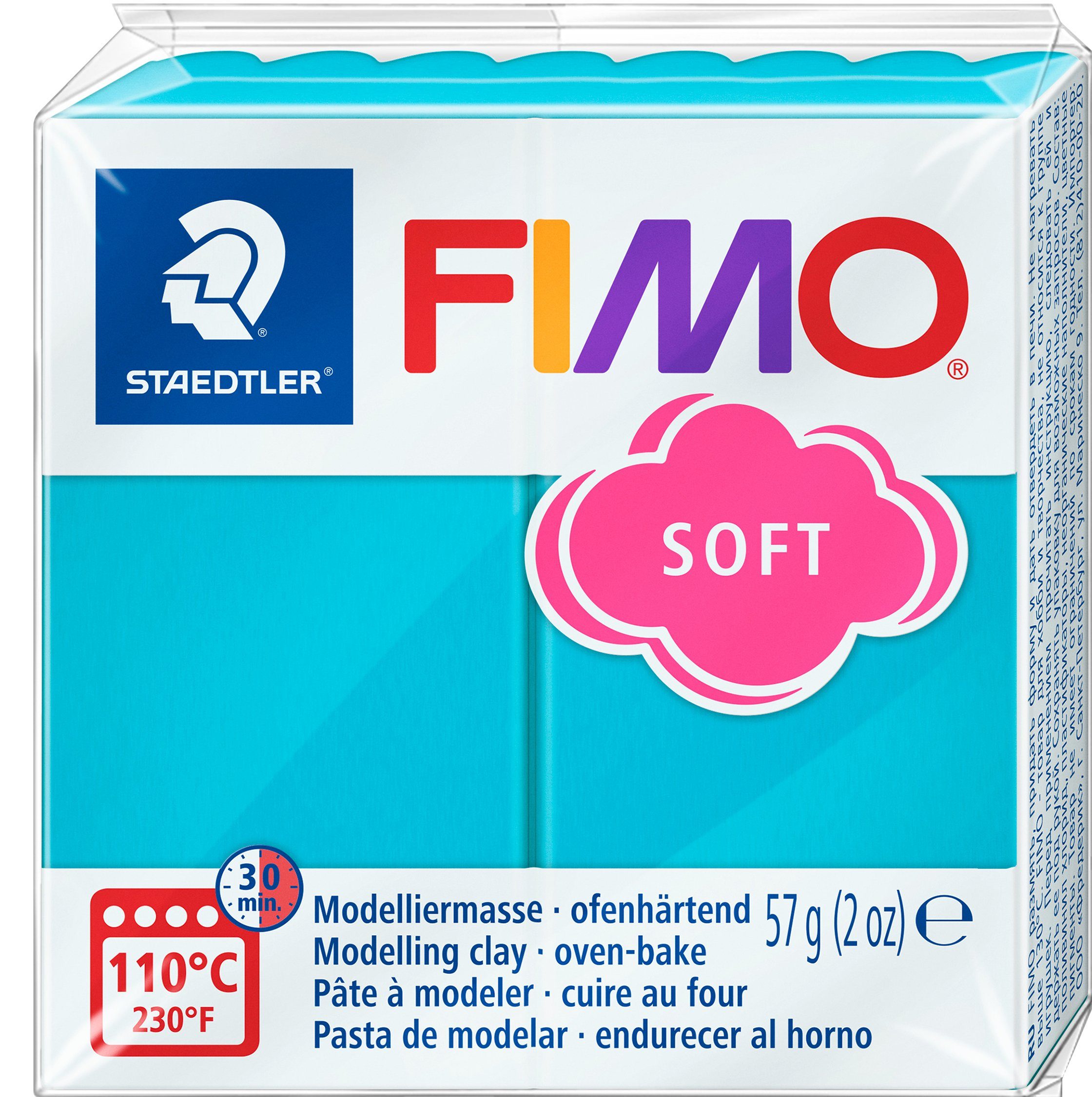 FIMO Modelliermasse soft Basisfarben, 57 g Pfefferminz | Modelliermasse