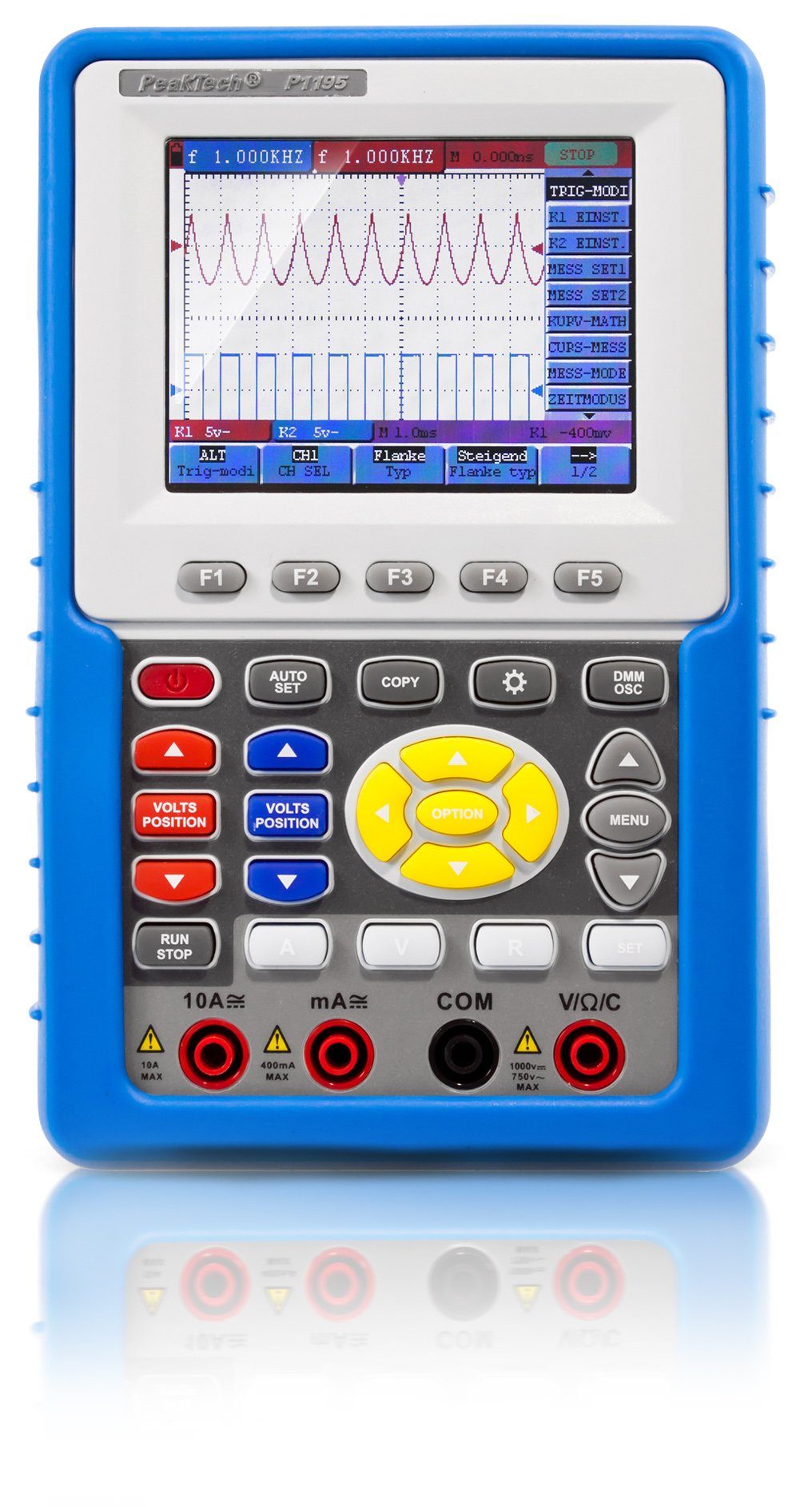 mit / PeakTech 1195: MHz 100 Multimeter 2 PeakTech Digitalmultimeter Hand-Oszilloskop CH
