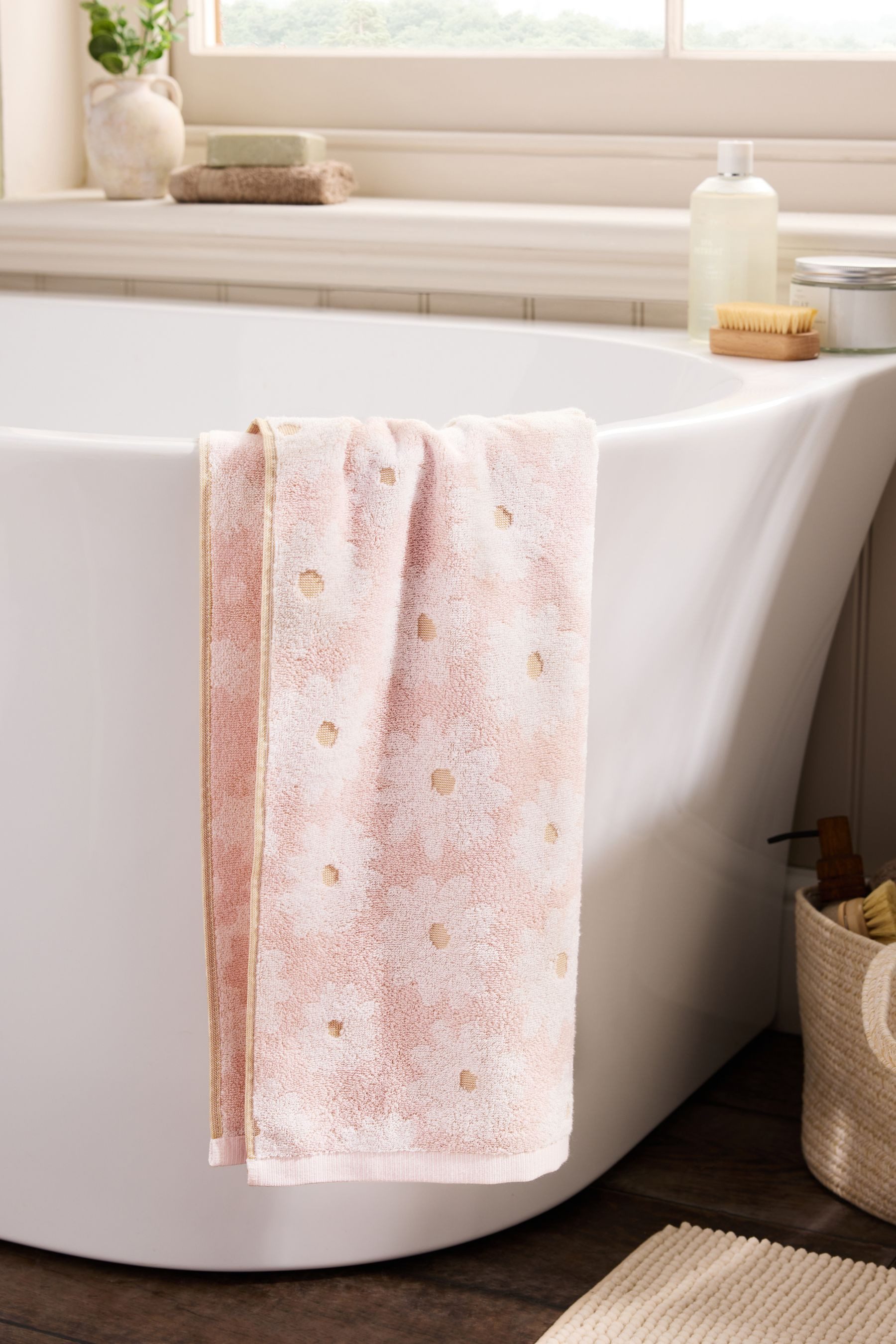Next Handtuch Handtuch aus 100 % Baumwolle mit Blumenmotiv, (1-St) – Bild 5 von 5
