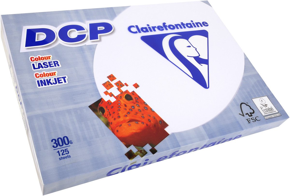 CLAIREFONTAINE Kopierpapier Laser- /Inkjetpapier DCP A3 420x297mm 300g/qm weiß VE=125 Blatt
