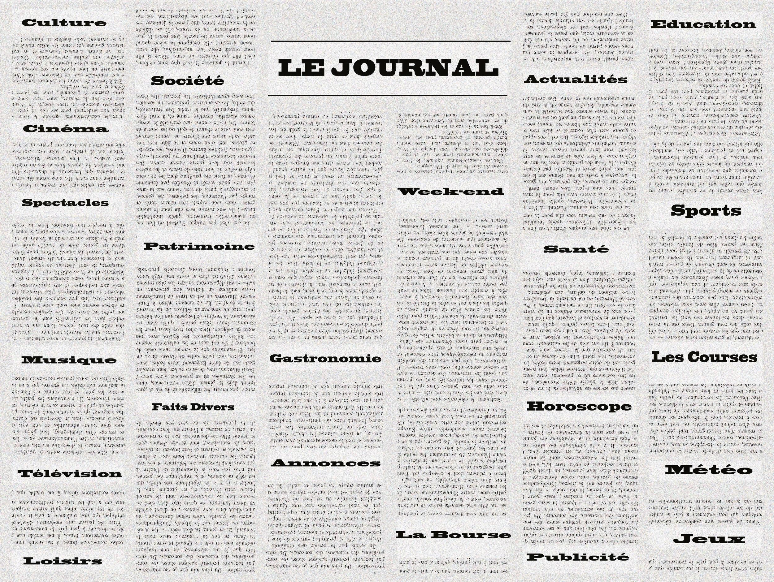 PROnappe Tischband Schachtel 400 Dekor-Tischsets, RC 80g, 30x40cm Zeitung Vintage 334321I, Sets de table papier décor