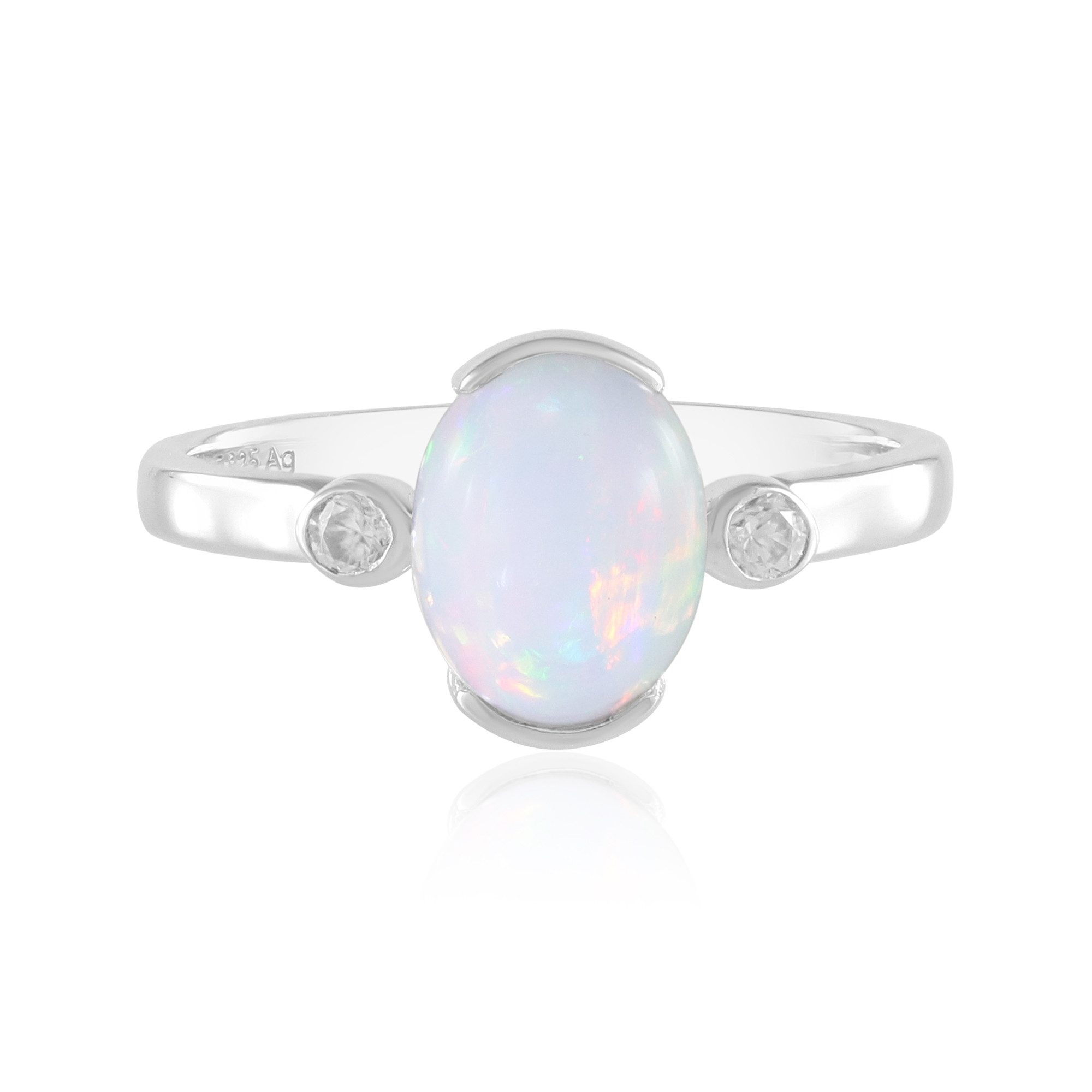 Silberring Welo Opal Sterling Silber Ring, Äthiopien, 1,18 ct
