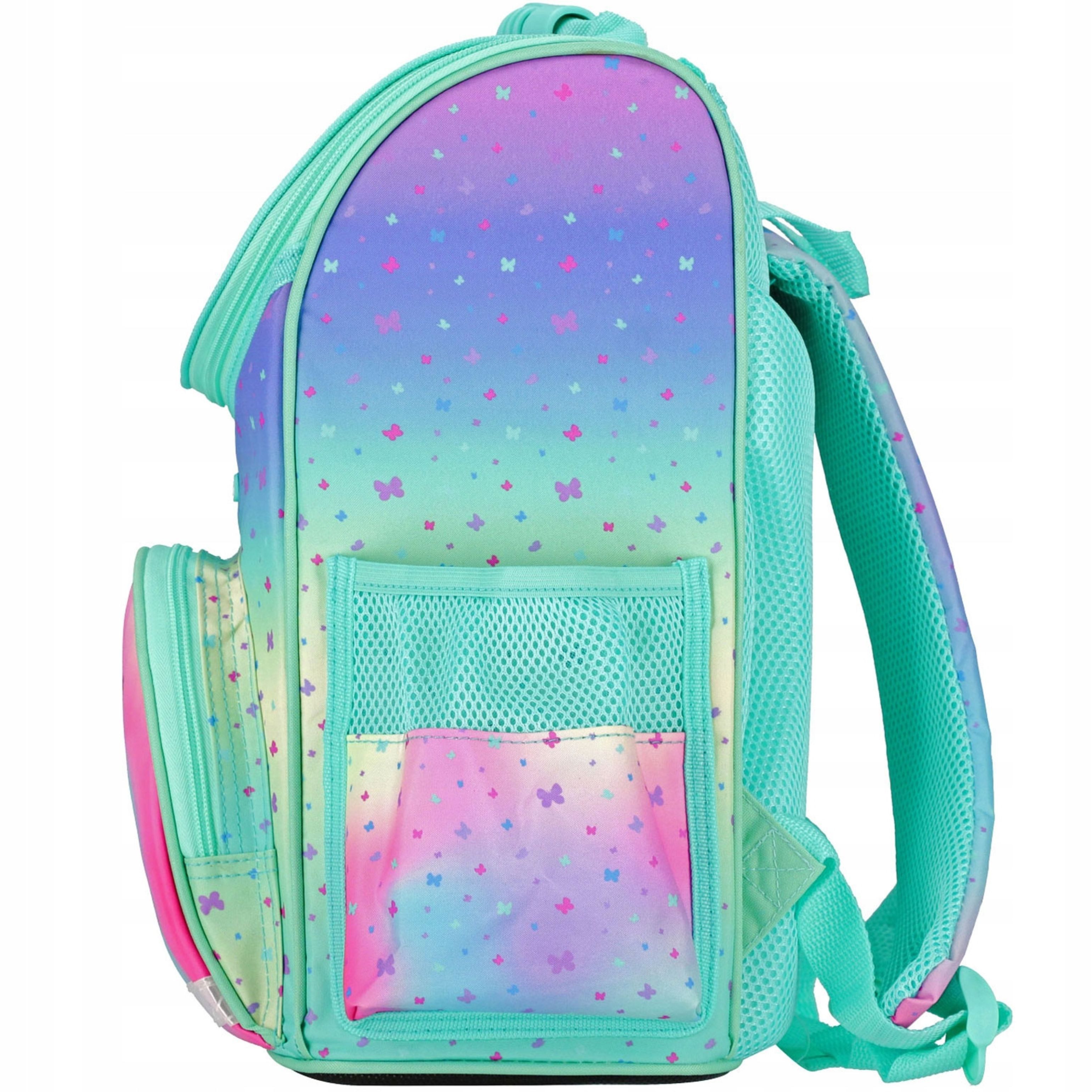 Starpak Schulranzen Schulranzen Mädchen HOLO Ombre Katze ergonomisch leicht 18L STARPAK – Bild 3 von 5