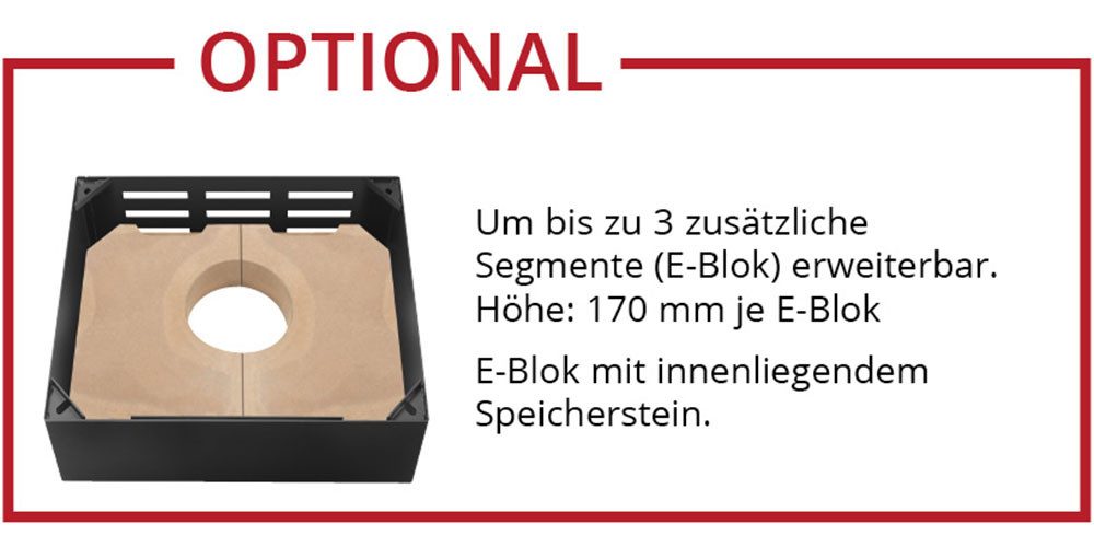 JUSTUS Kaminofen Tova, 6 kW, Zeitbrand