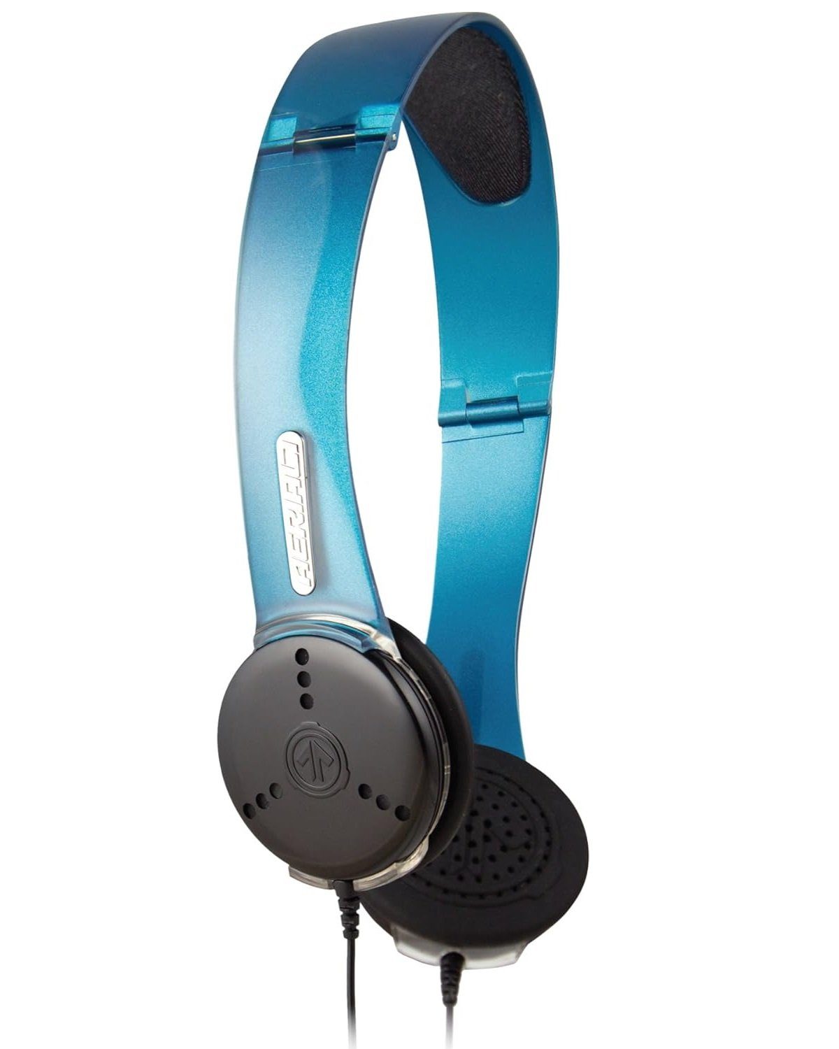 Aerial7 Ohm Sound-Disc On-Ear Headset Mikrofon Blau Headset (Mikrofon, Stereo, Faltbarer Kopfhörer Mikrofon am Kabel Kompakt + Leicht)