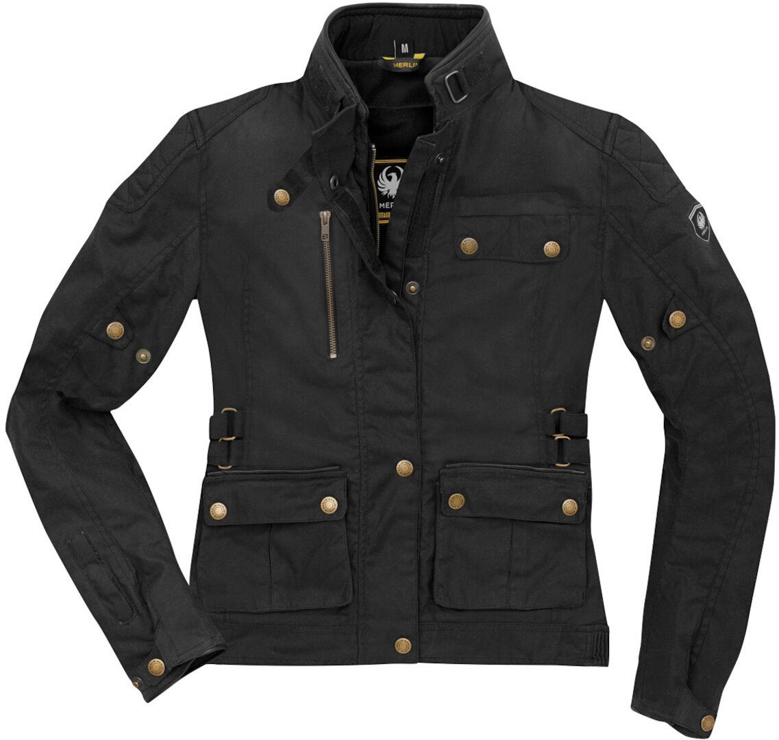 Merlin Motorradjacke Harriet Damen Motorrad Wachsjacke herausnehmbares Innenfutter,wasserdicht