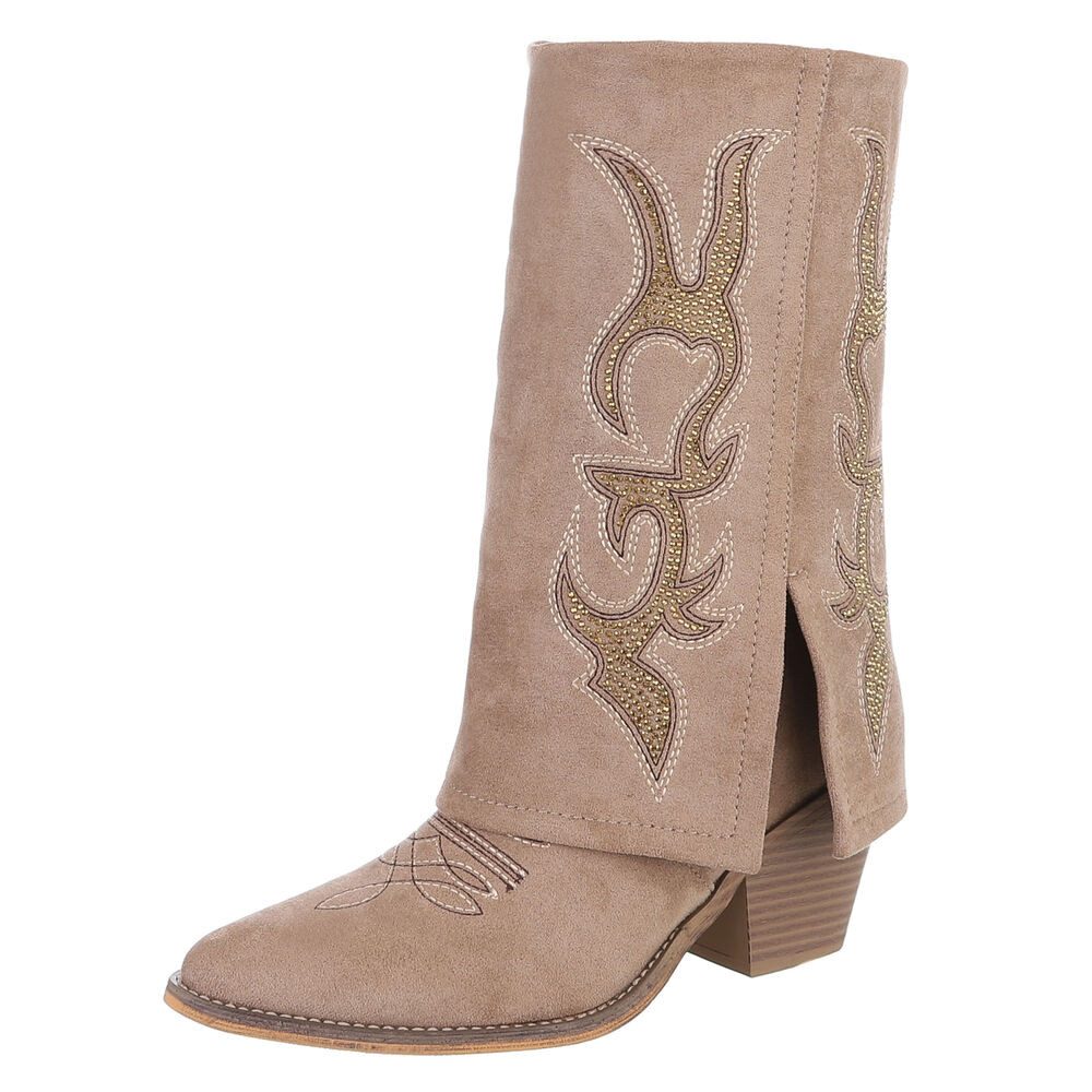 Western-Stiefel mit Details für Damen, vielseitig einsetzbar Westernstiefel