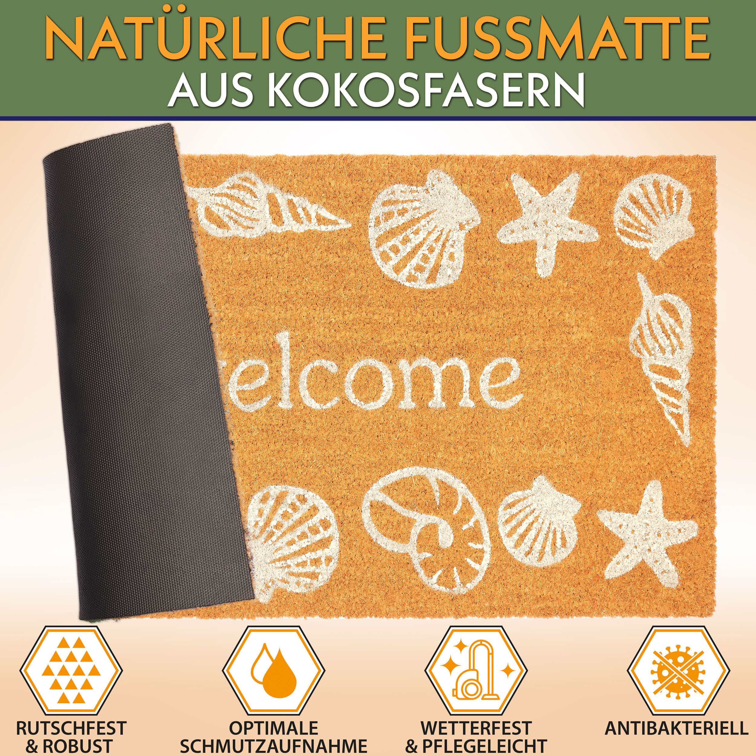BRUBAKER Fußmatte Welcome - 45 x günstig online kaufen