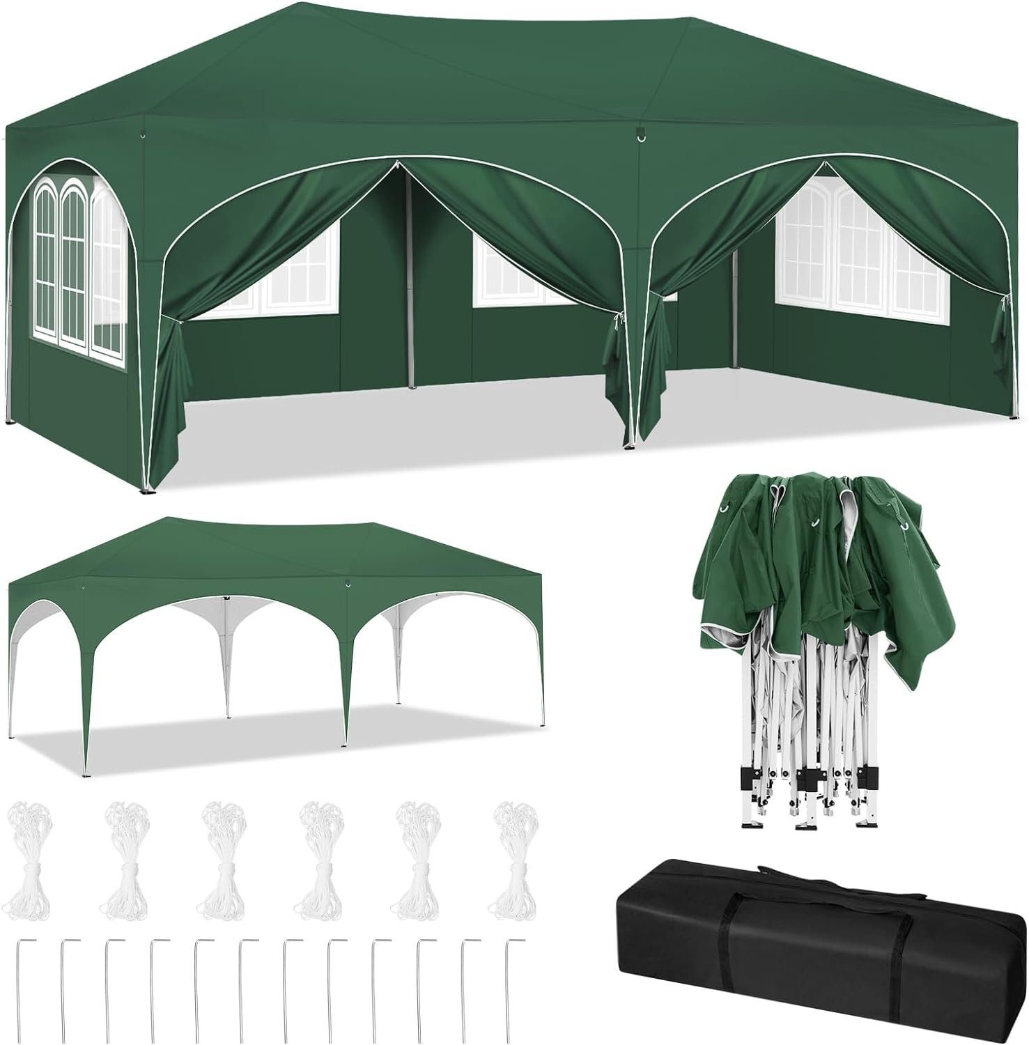 Woltu Pavillon, mit 6 Seitenteilen, 3x6 m, mit 6 Seitenwänden, höhenverstel günstig online kaufen