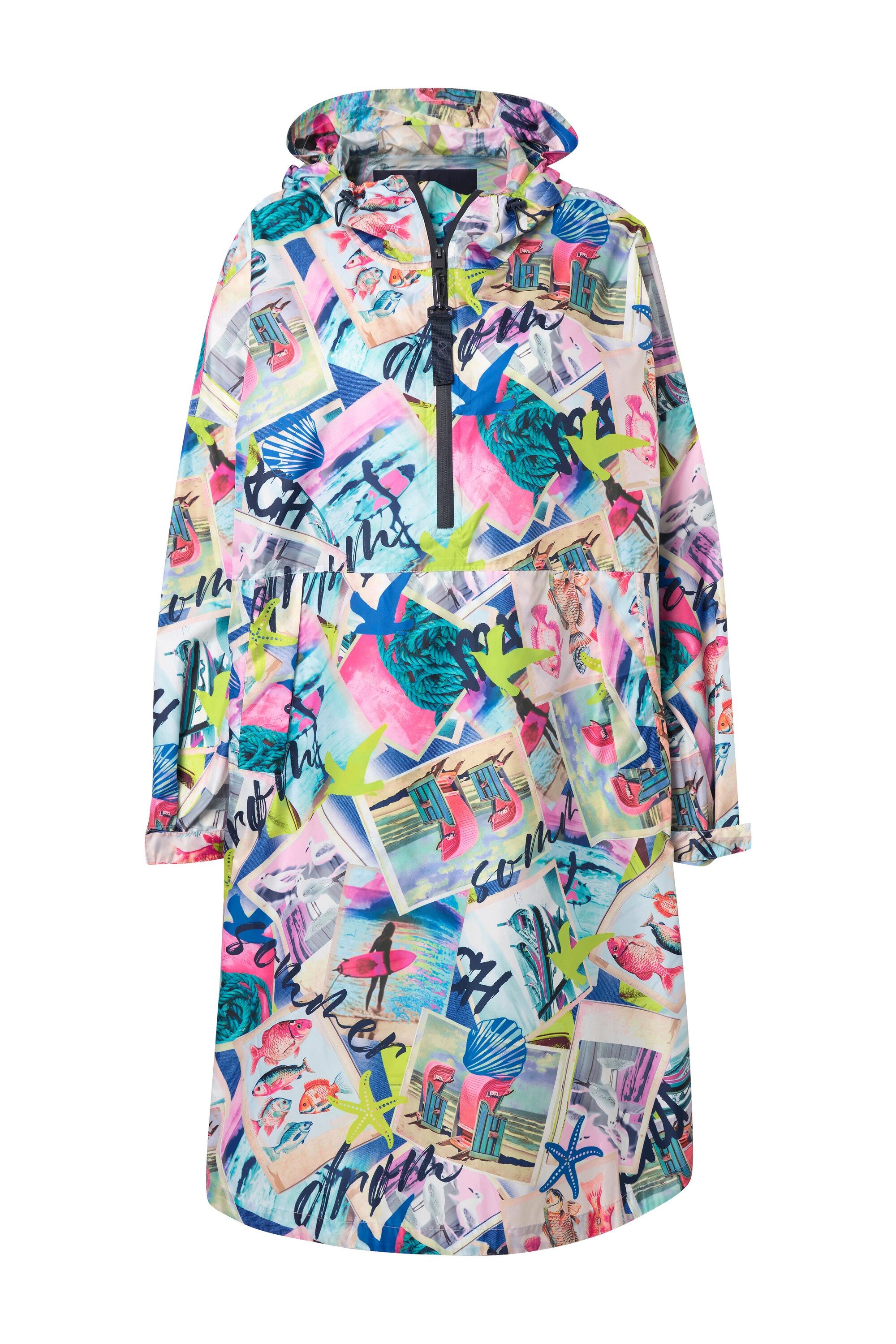 Laurasøn Funktionsjacke Funktions-Regencape Unisex Print Kapuze günstig online kaufen